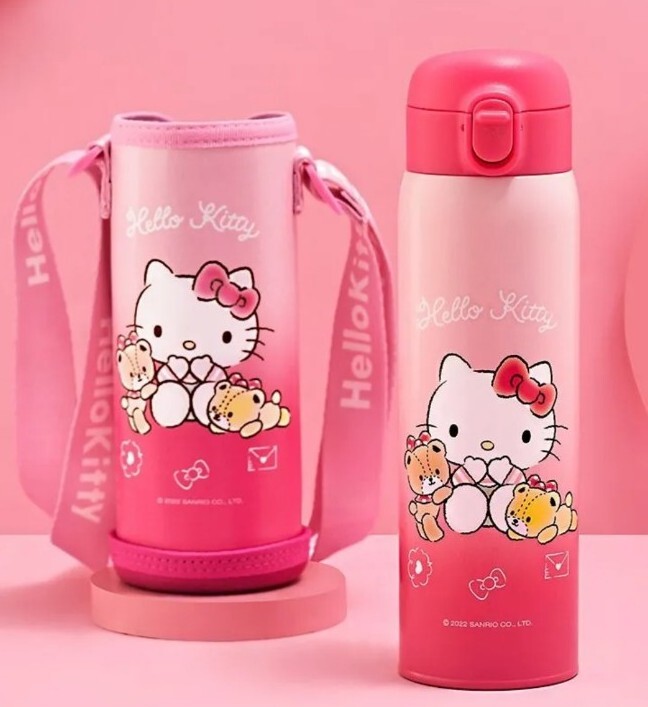 Sanrio Hello Kitty Kids Backpack, Pencil Case & Stainless steel insulated cup