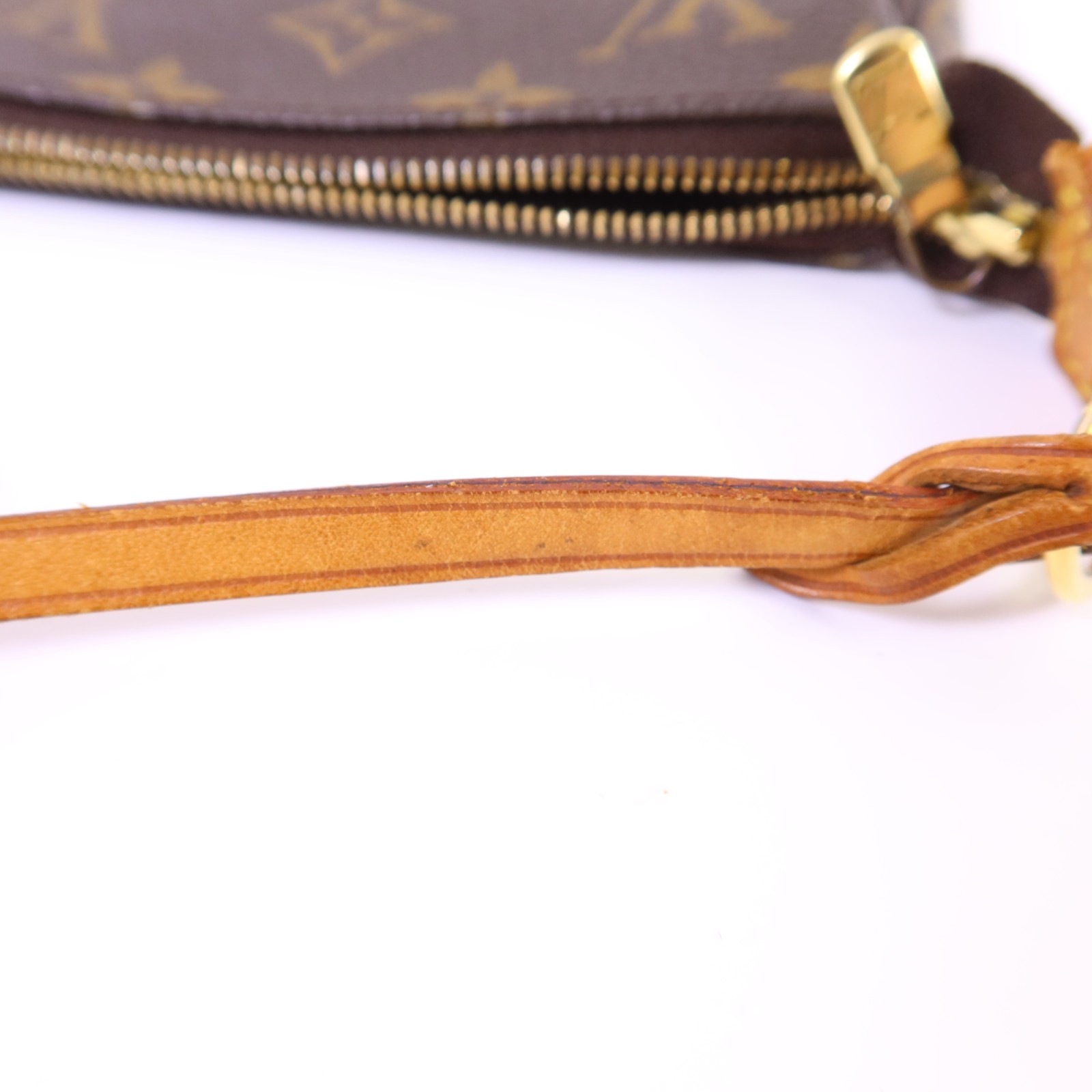 LOUIS VUITTON LV GHW Pochette Accessoires Pouch Handbag M51980 Monogram Brown