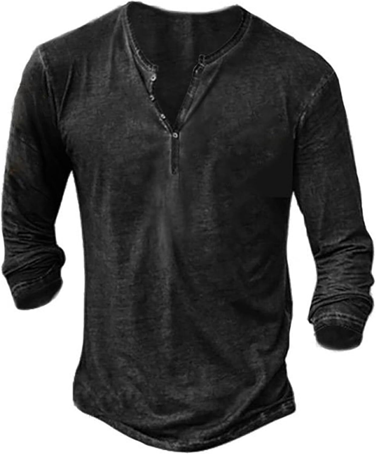 Mens Summer Henley Casual Tee Tops Short Sleeve V Neck Holiday Pullover T Shirt
