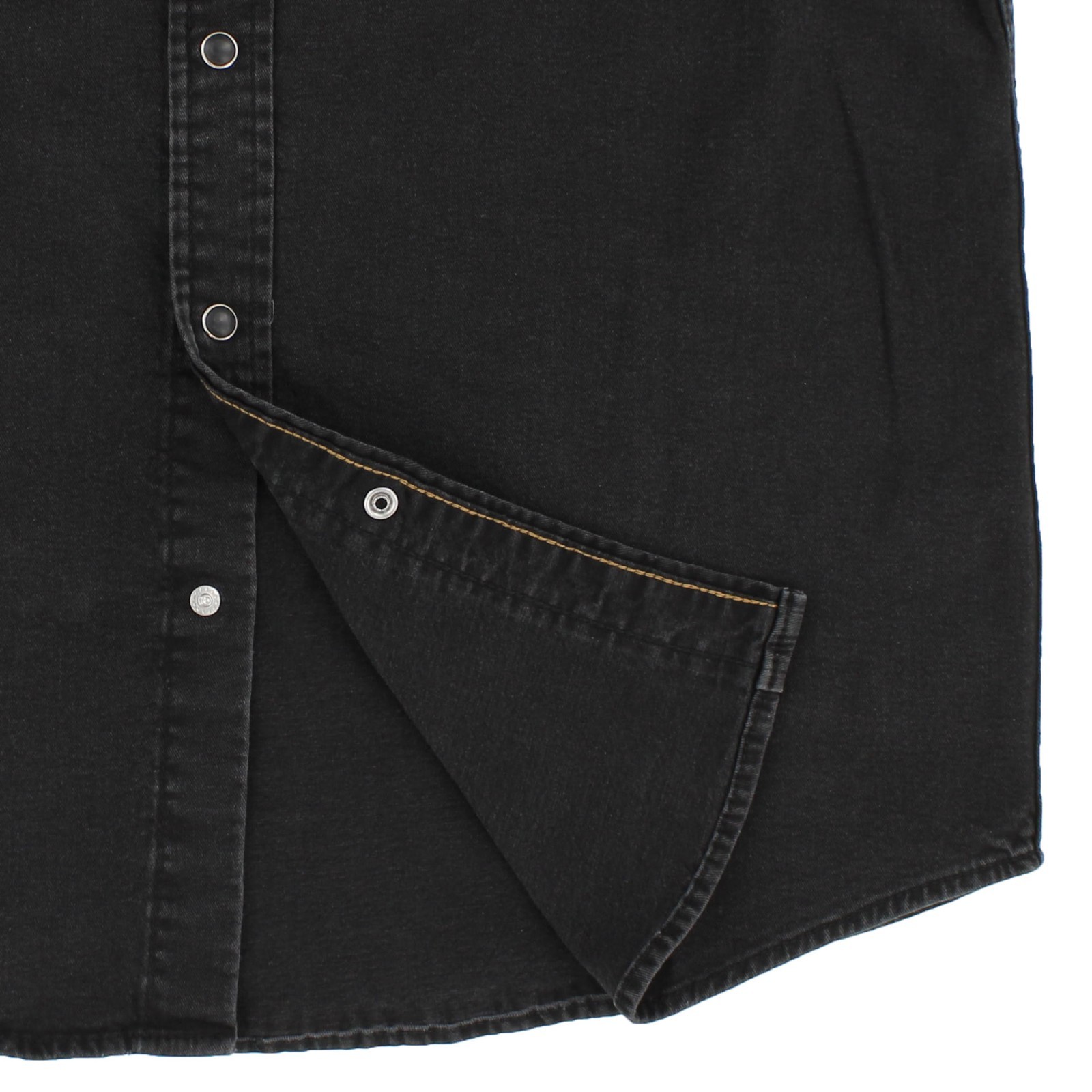 Wrangler Western Denim Button Up, Long Sleeve Button Up, Front Pockets, Black