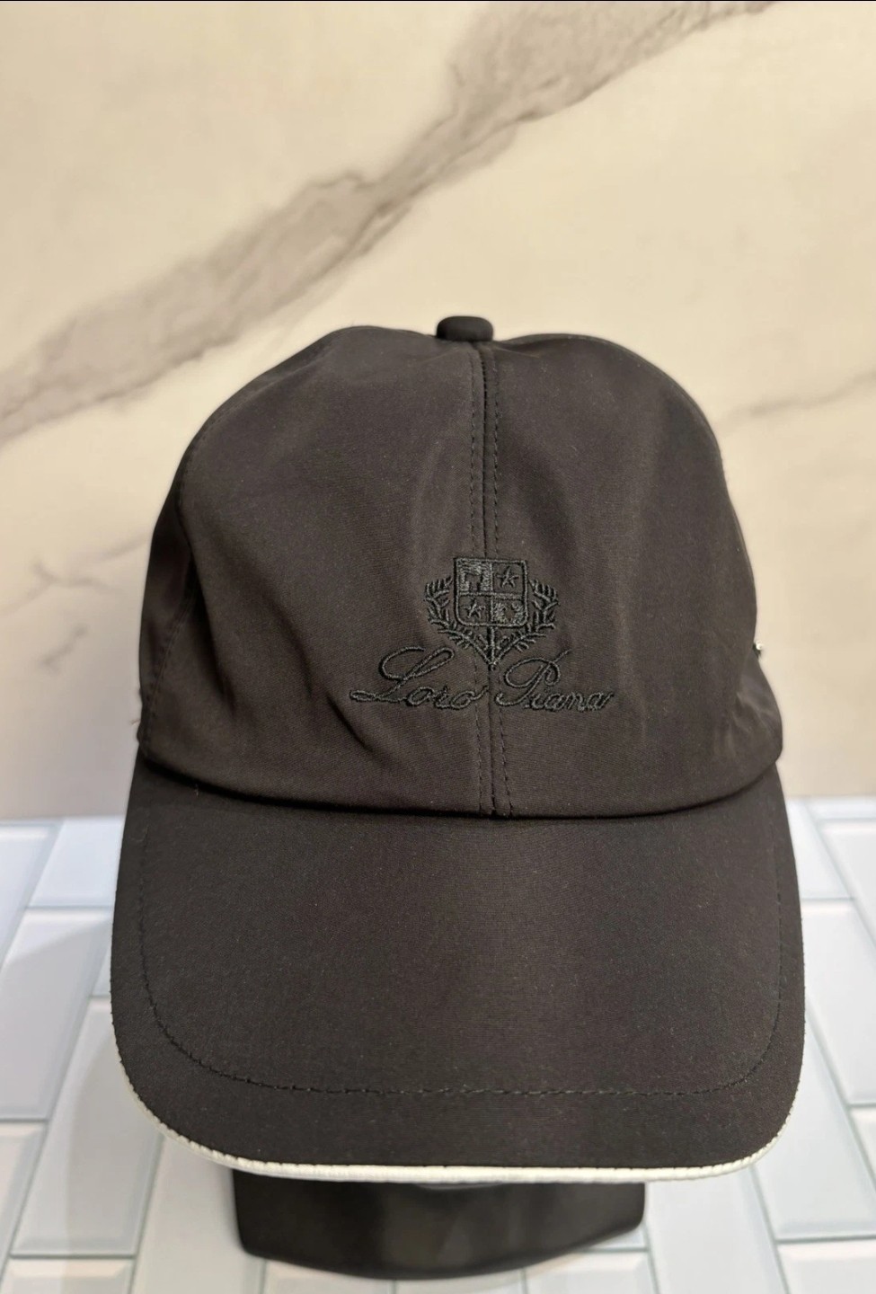 Loro Piana Storm System Microfiber Baseball Cap Men’s Large Black