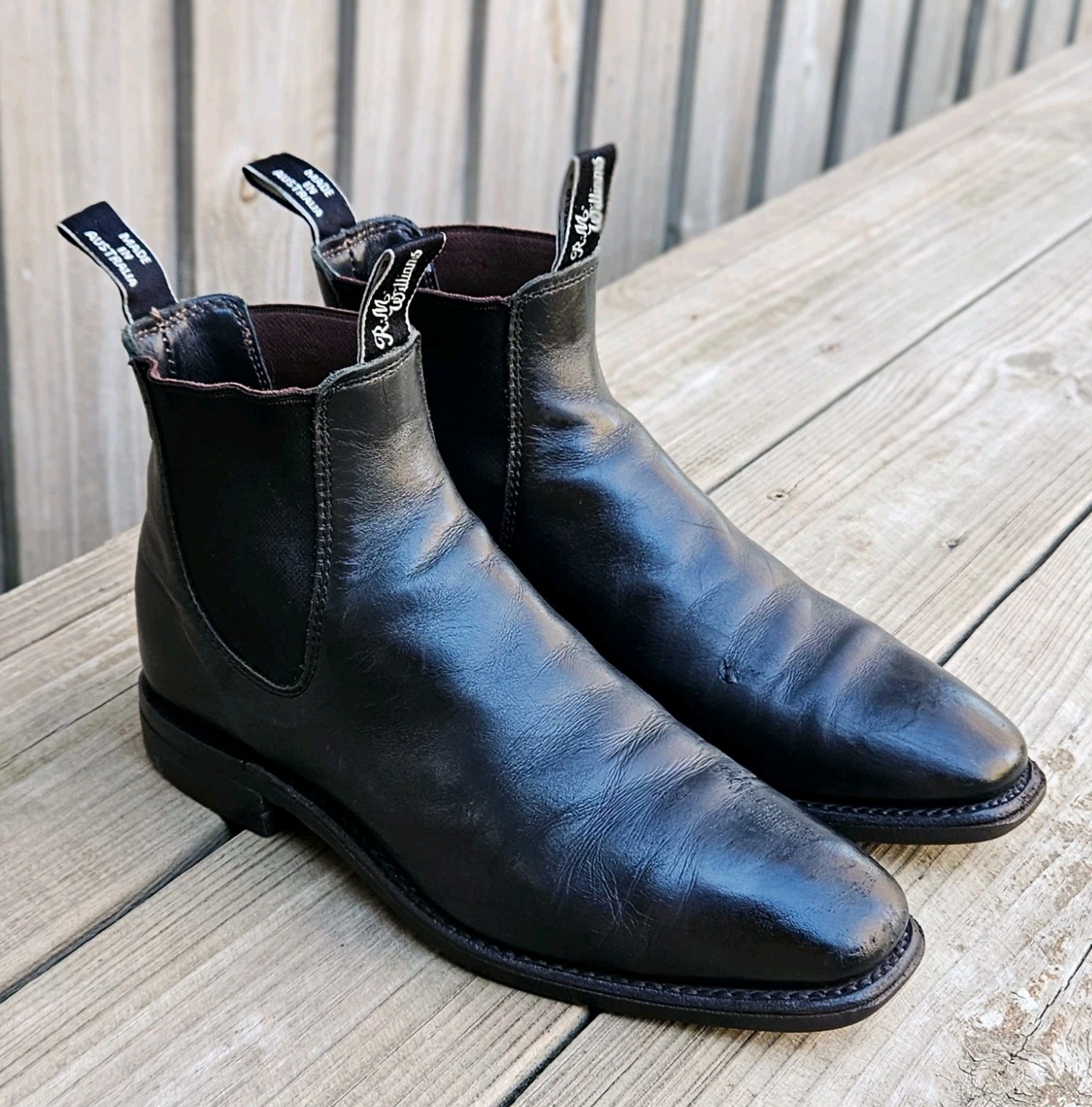 RM Williams Comfort Craftsman Cheslea Boots Black Size 7 B US $589