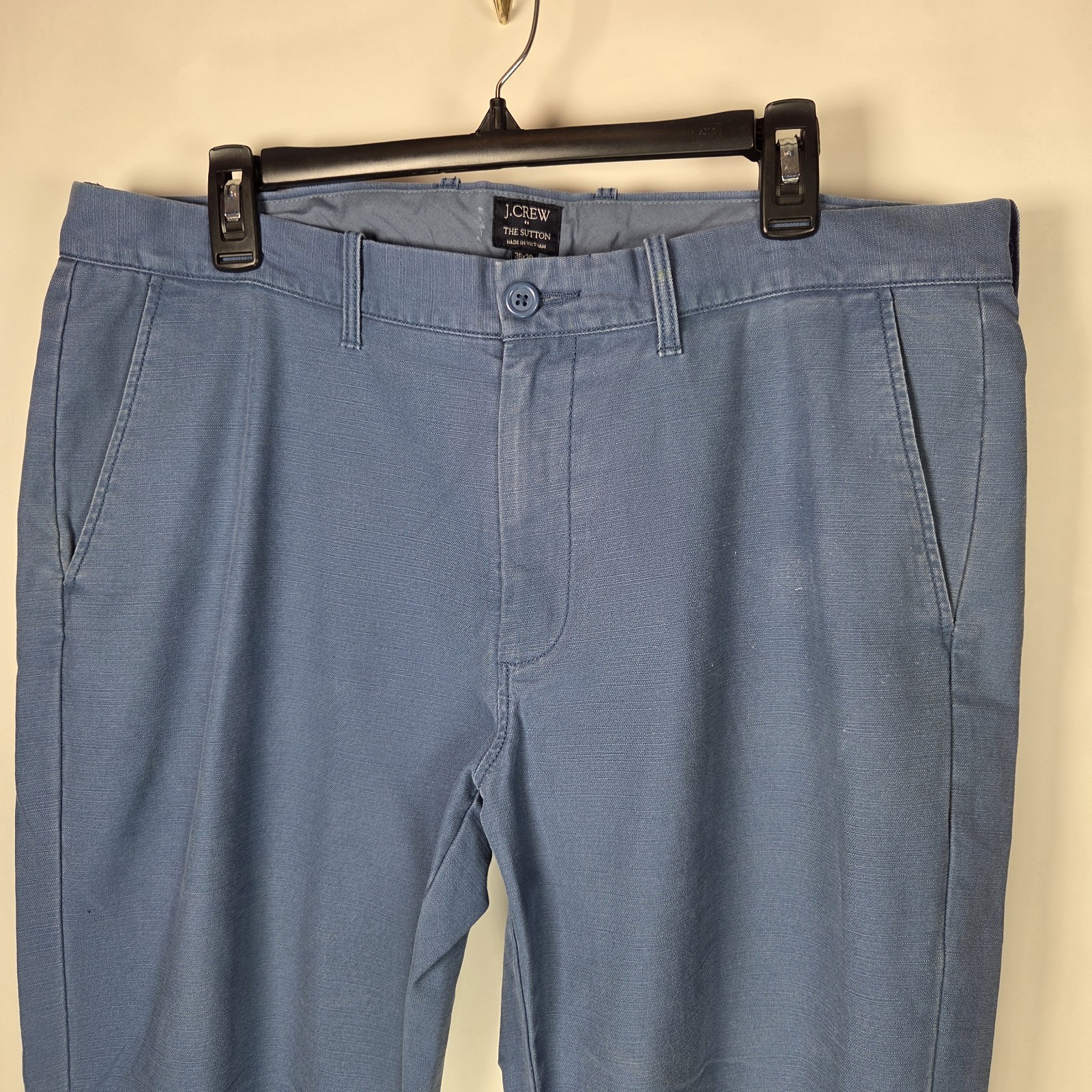 J.Crew Mens 36×30 The Sutton Blue Chino Straight Leg Mid Rise Pants Casual Work