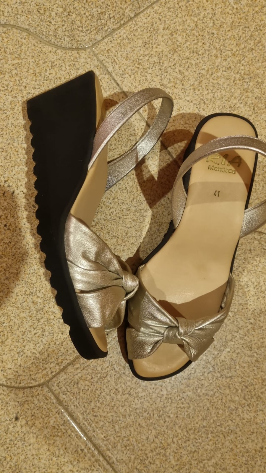 Ria Menorca Leather Heel Sandals Never Used Very Comfortable Size 41