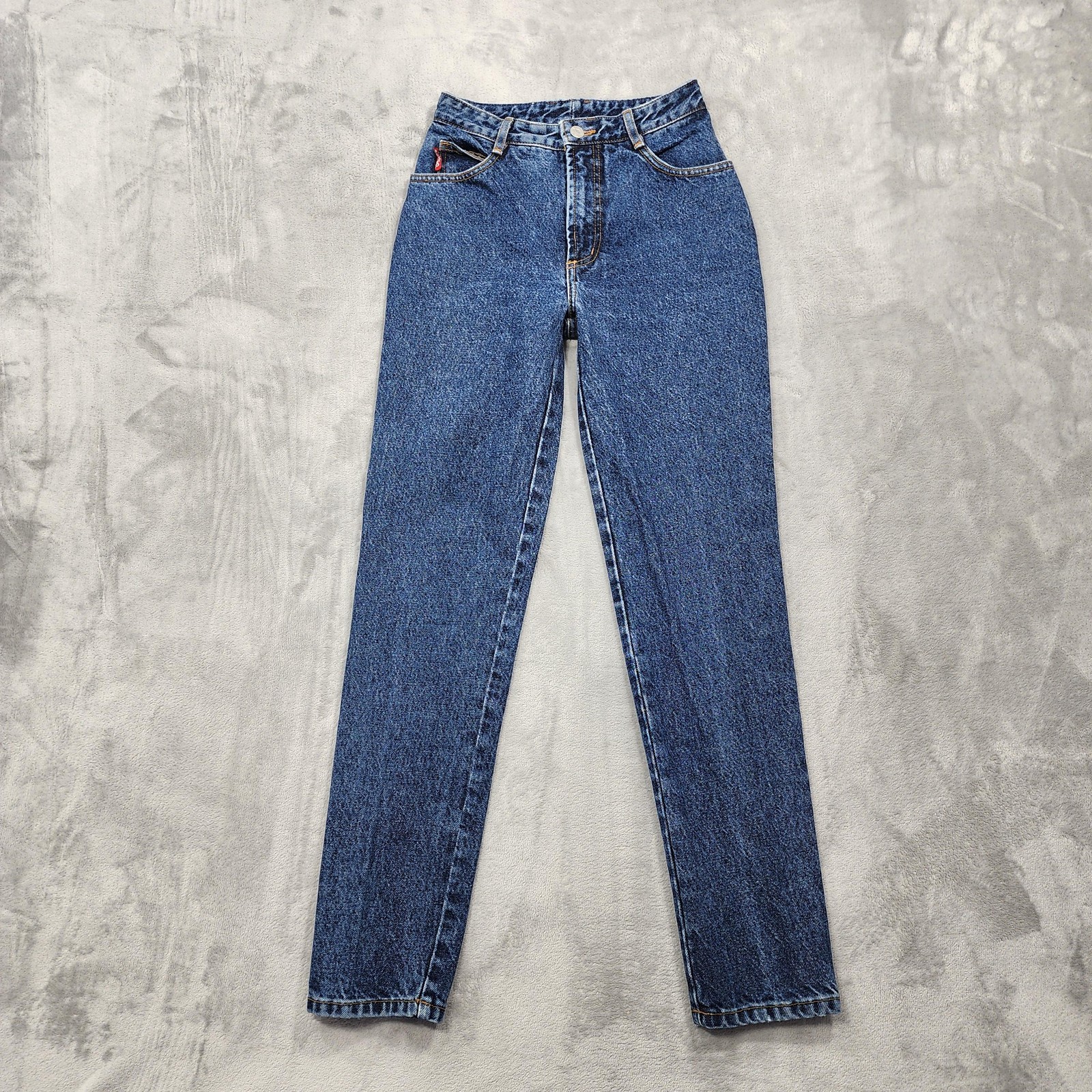 Vintage Bongo Jeans Womens 3-L Juniors Blue Stone Wash High Rise Mom Denim USA