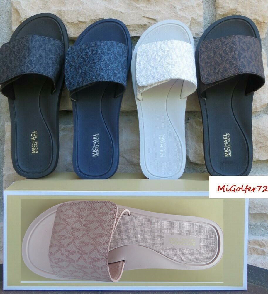 Michael Kors New in Box Women’s MK Logo WADE Slide – Choose Your Color and Size!