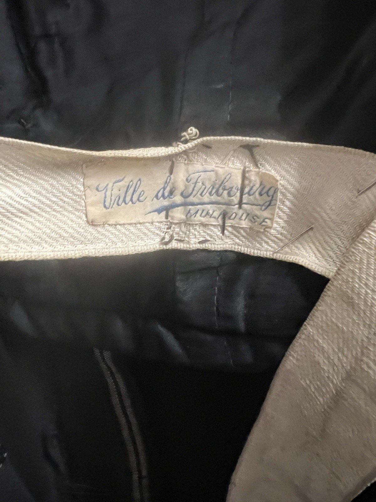 1906-1910 Black Wool Daytime Winter Dress