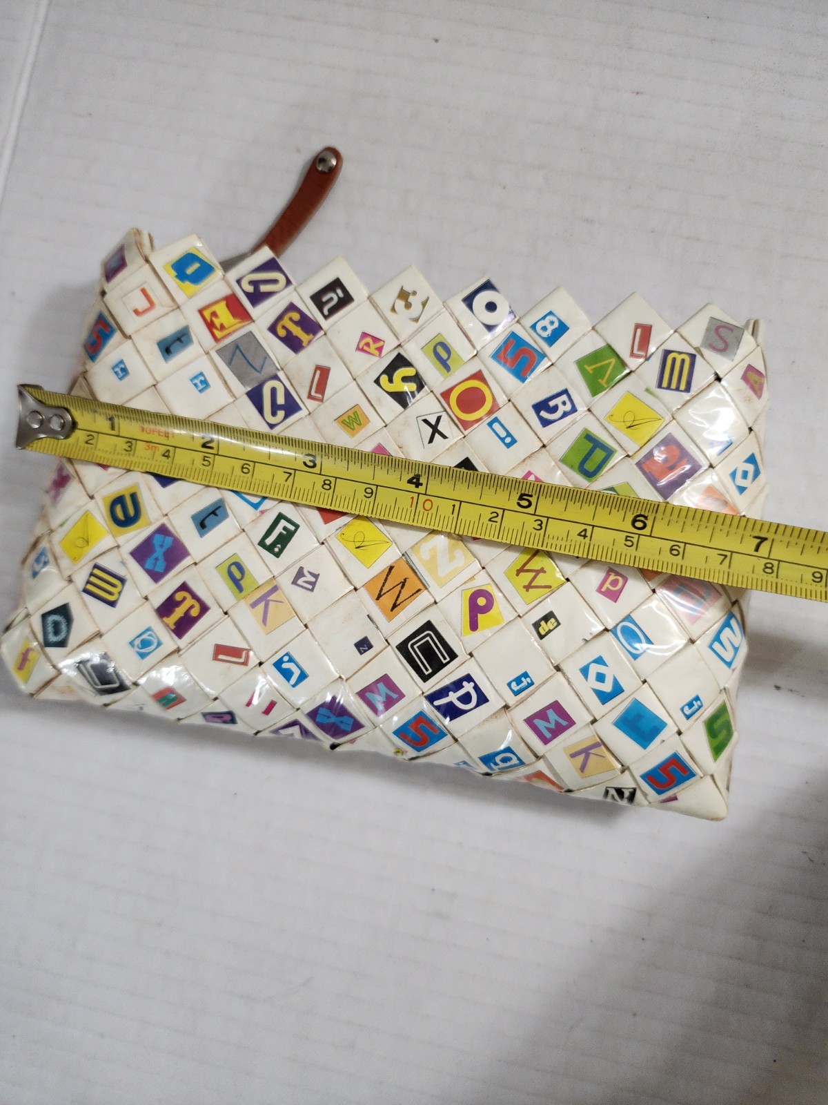 AUTHENTIC NAHUI OLLIN ZIP POUCH /BRAND NEW/ WHITE W/ LETTER’S & #’S