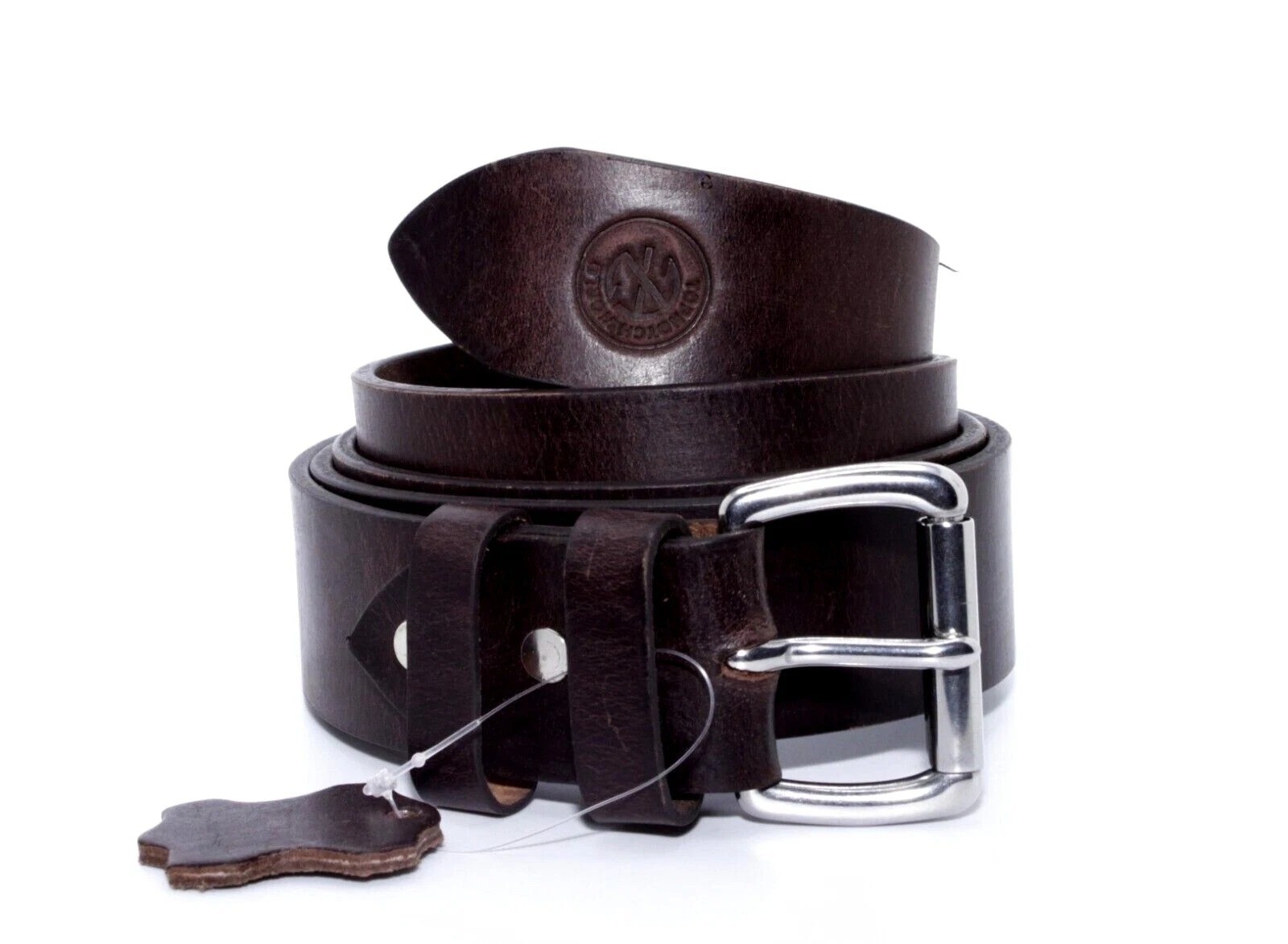 Men’s Genuine Buffalo full grain Leather Belt, 1 1/2″ width, Handmade by valdrax