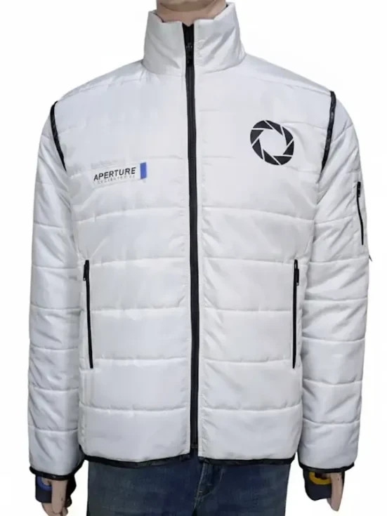 Men’s White Portal Puffer Jacket | Lightweight Quilted Gaming Jacket
