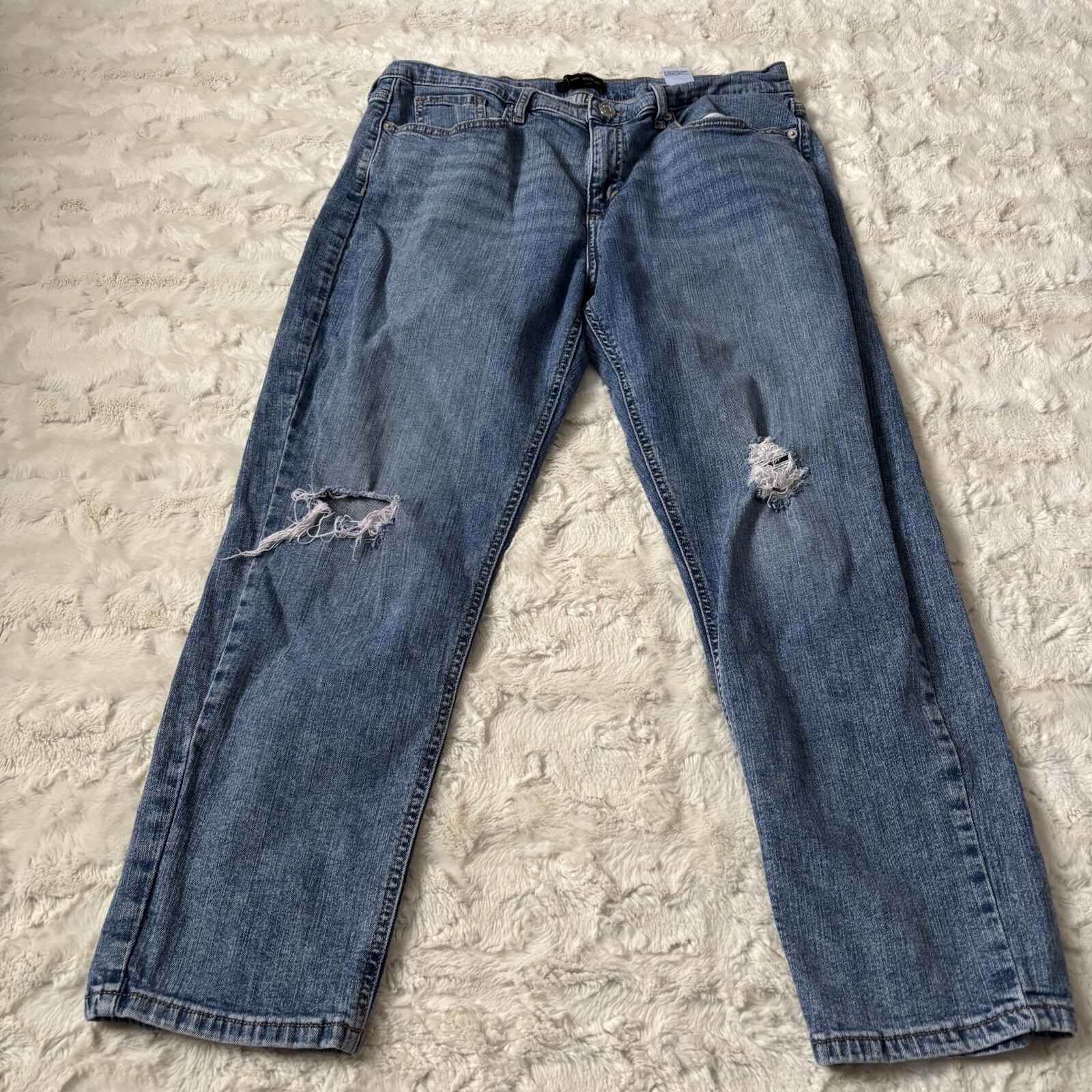 Banana Republic Women’s Size 32/14 Blue Distressed Girlfriend Jeans