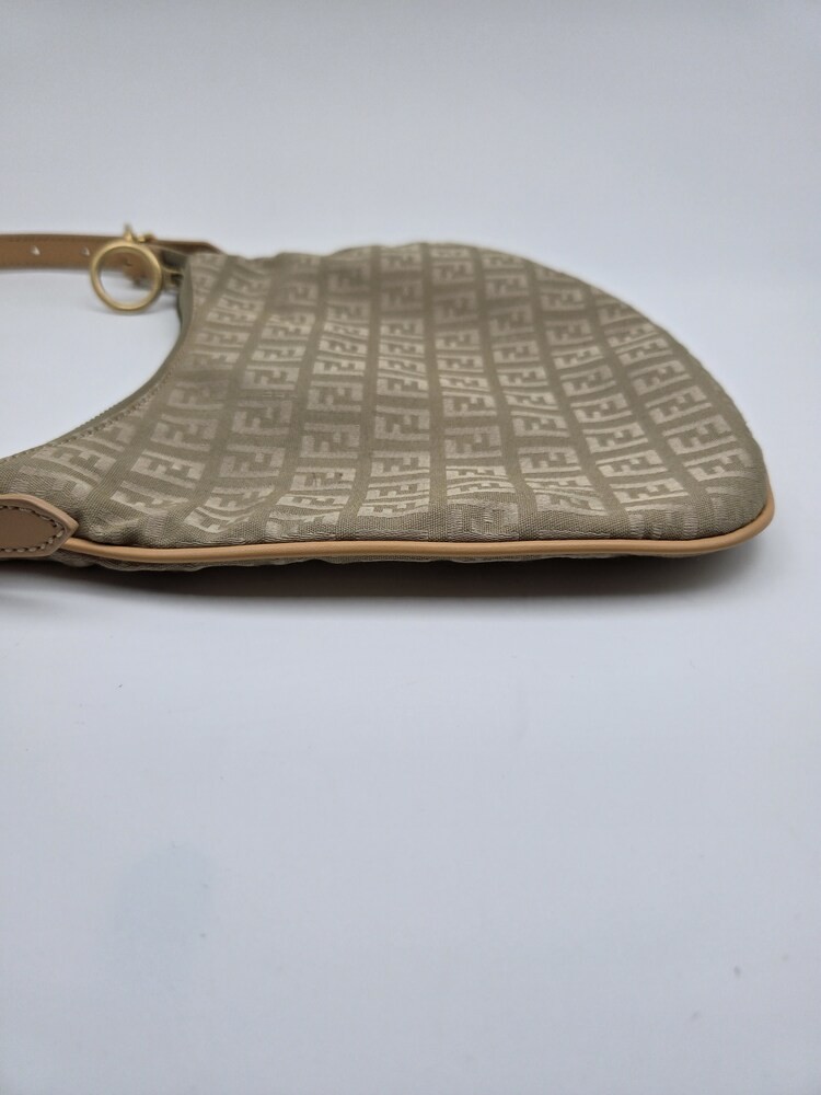 Authentic Fendi Zucchino Oyster Shoulder Bag – Bag Only