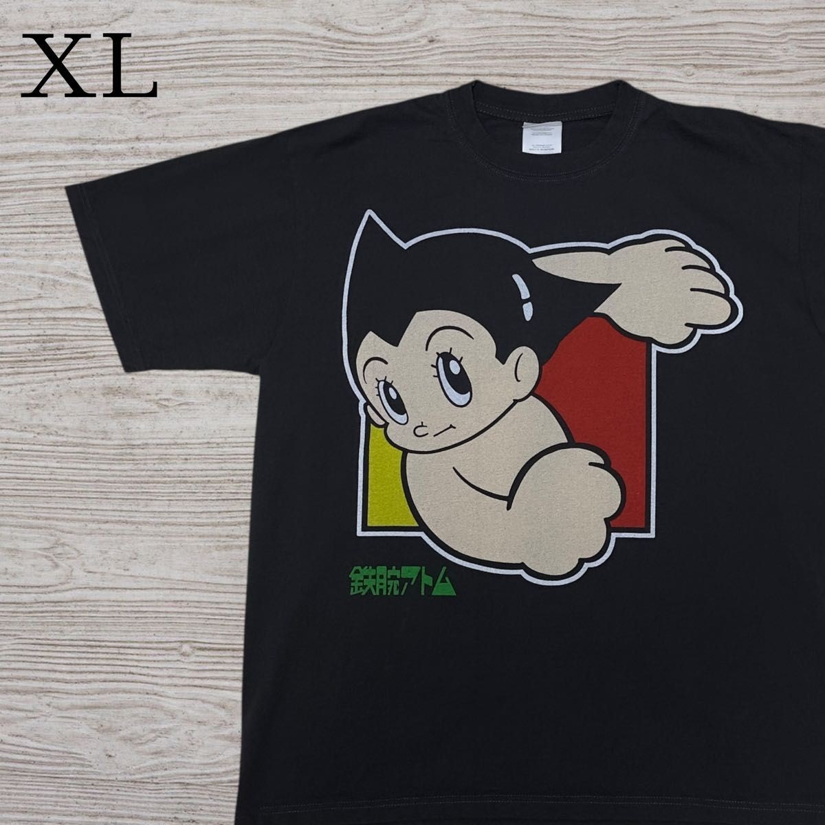 Astro Boy Mighty Atom Graphic T-Shirt XL Hanes Black Rare Anime