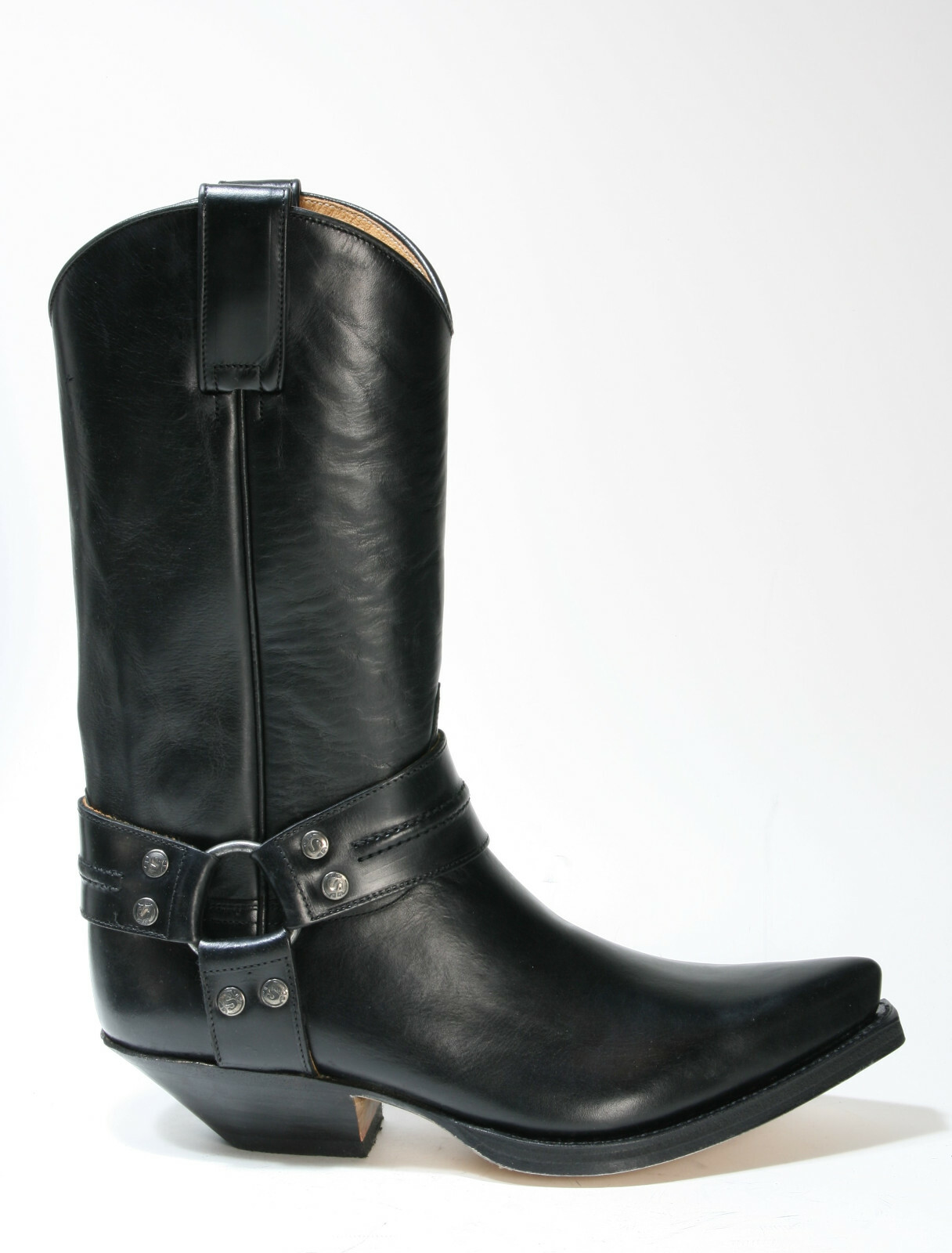 Sendra Cowboy Boots Cyclone Bikerboot Ibiza Leather Black Heel