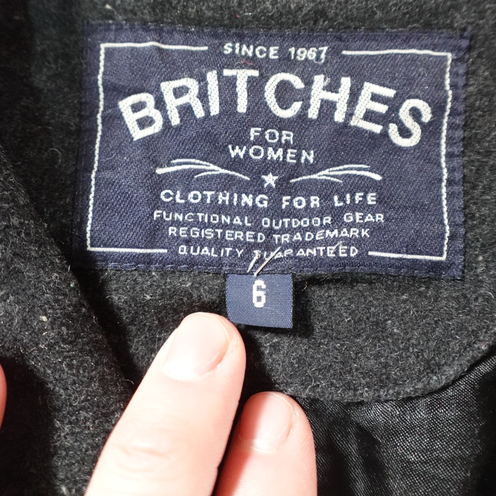 Britches Peacoat Womens 6 Gray Amanda Double Breasted Wool Old Money Outdoor