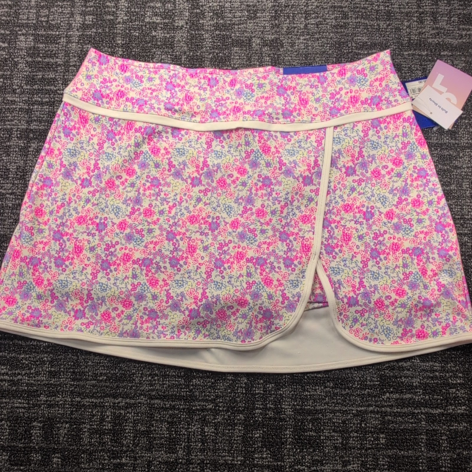 JOY LAB Women’s Floral Athletic Skort XXL Multicolor Pull-On Stretch Tennis