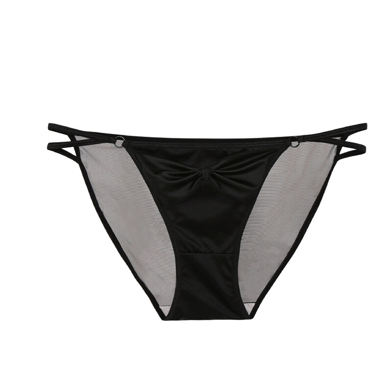 6pcs Lot Sexy Womens Satin Panties Lingeries Cute Bow Bikinis Ladies Underwear