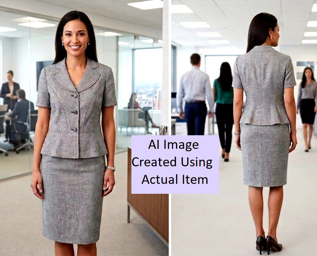 NWT Womens Vtg JOHN MEYER Collection Linen Blend Tweed Skirt Suit – Size 12