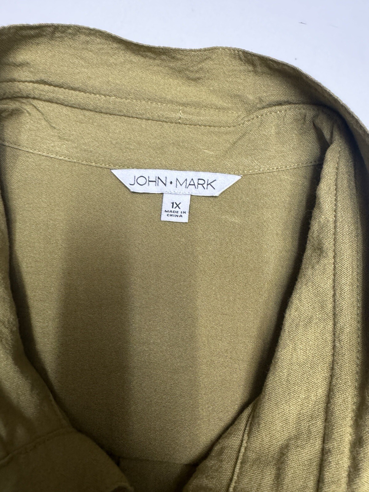 John mark Women’s Green Button Down Embroidered Size 1X NWT $129