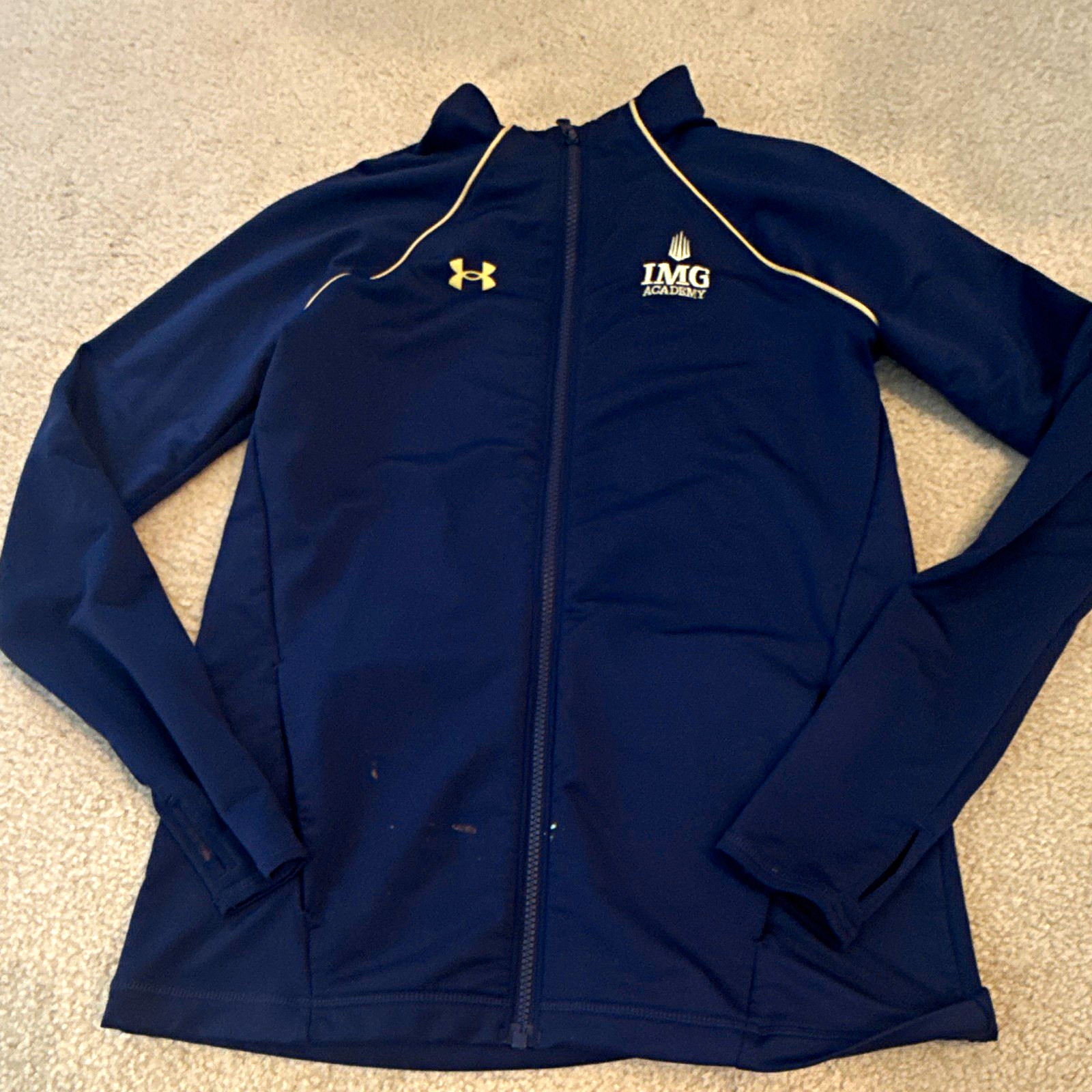 Under Armour IMG Academy Women’s XS Navy Full-Zip Track Jacket Polyester