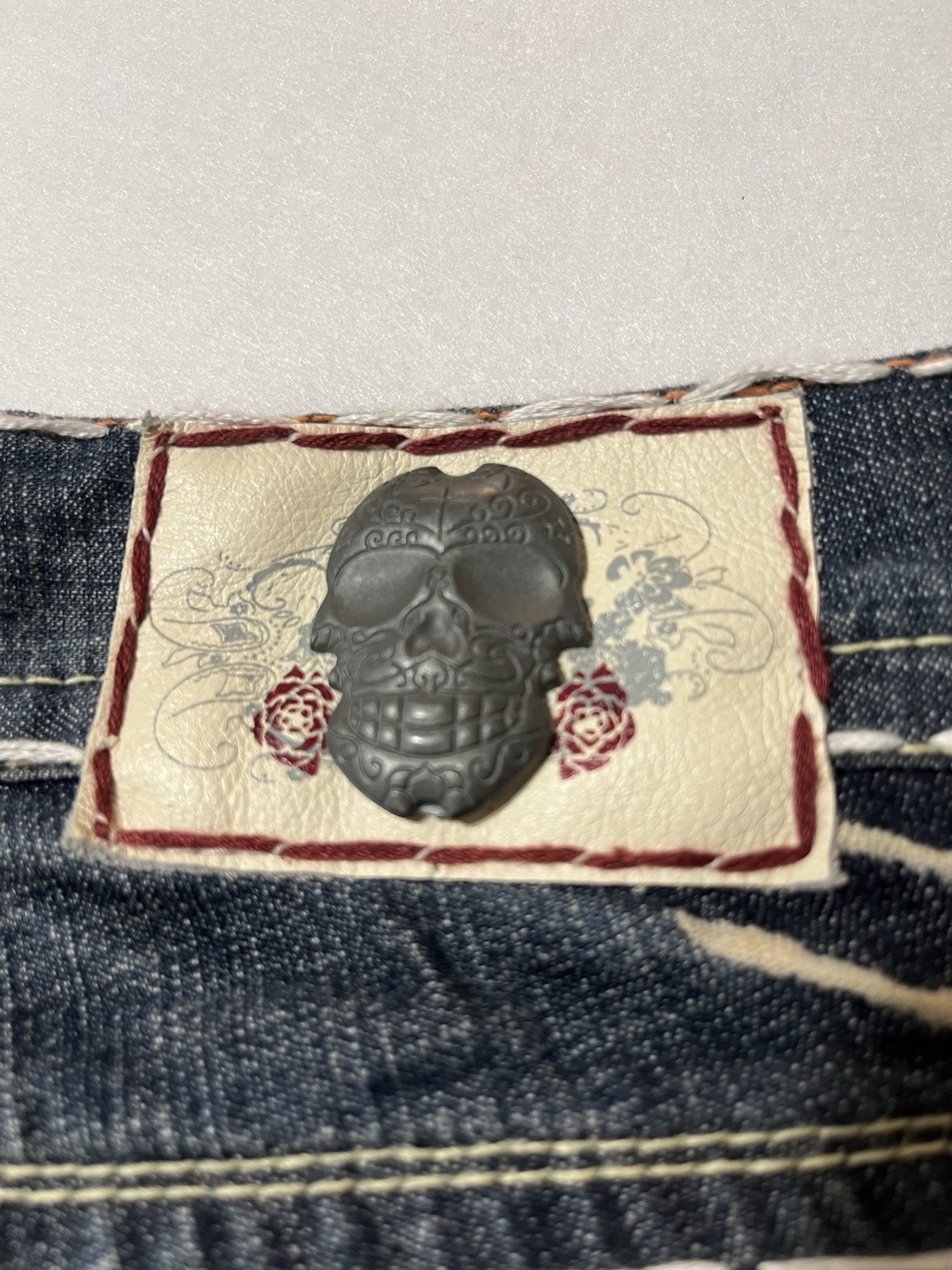 Laguna Beach Men’s Blue Straight Denim Jeans Dark Wash Mid Rise 5-Pocket Logo