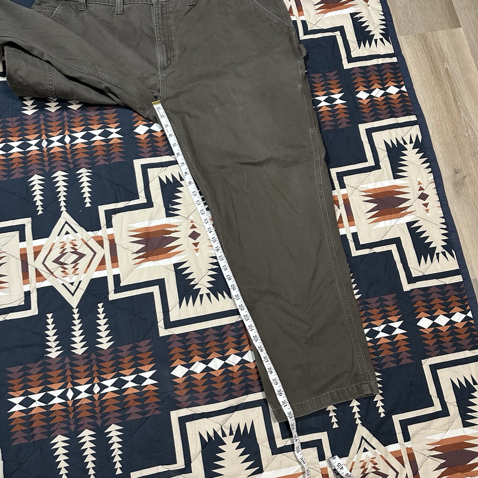 TWO Carhartt Relaxed Fit Carpenter Work Pants 50 X 32 Brown