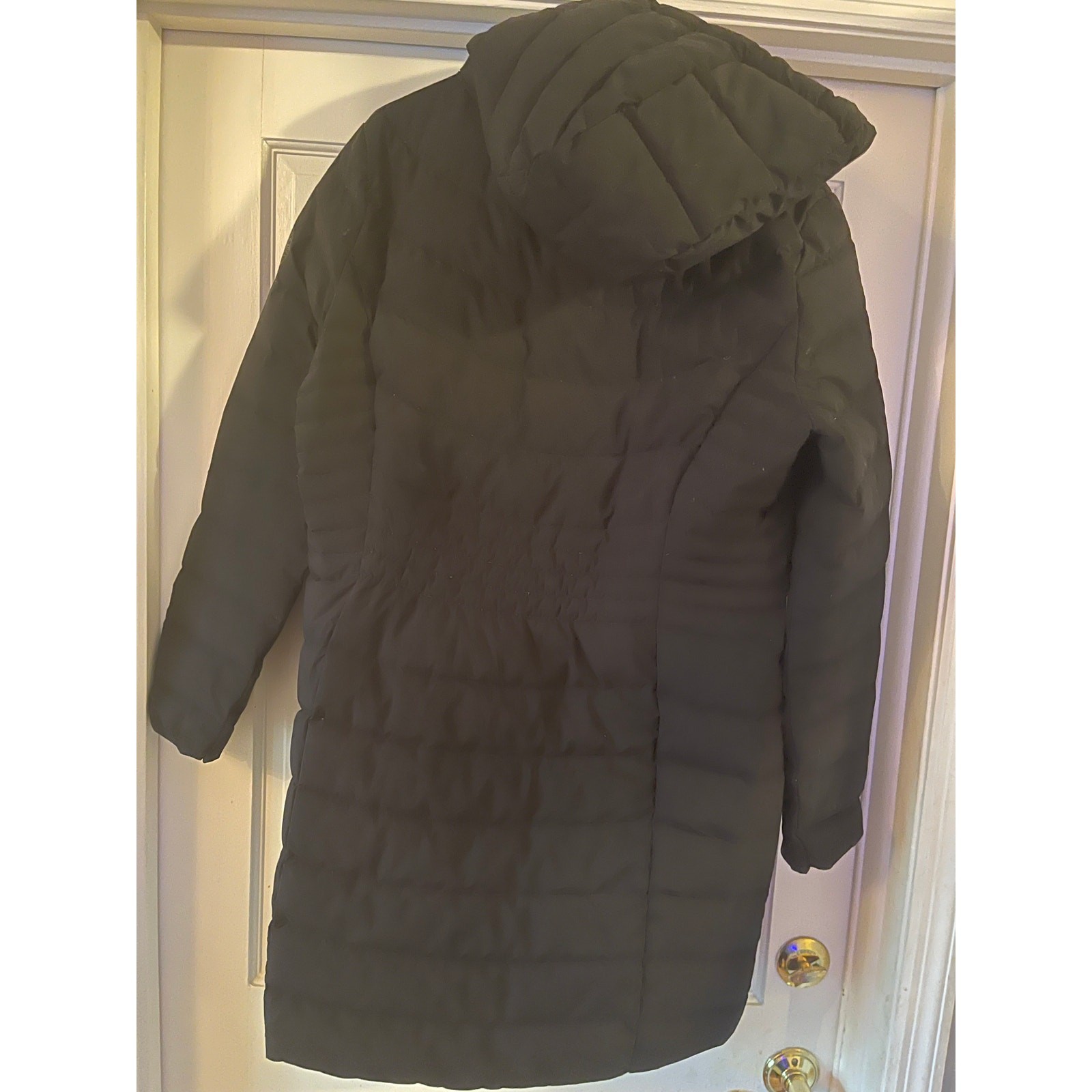 DKNY down-filled puffer coat, hooded mid-length, size L