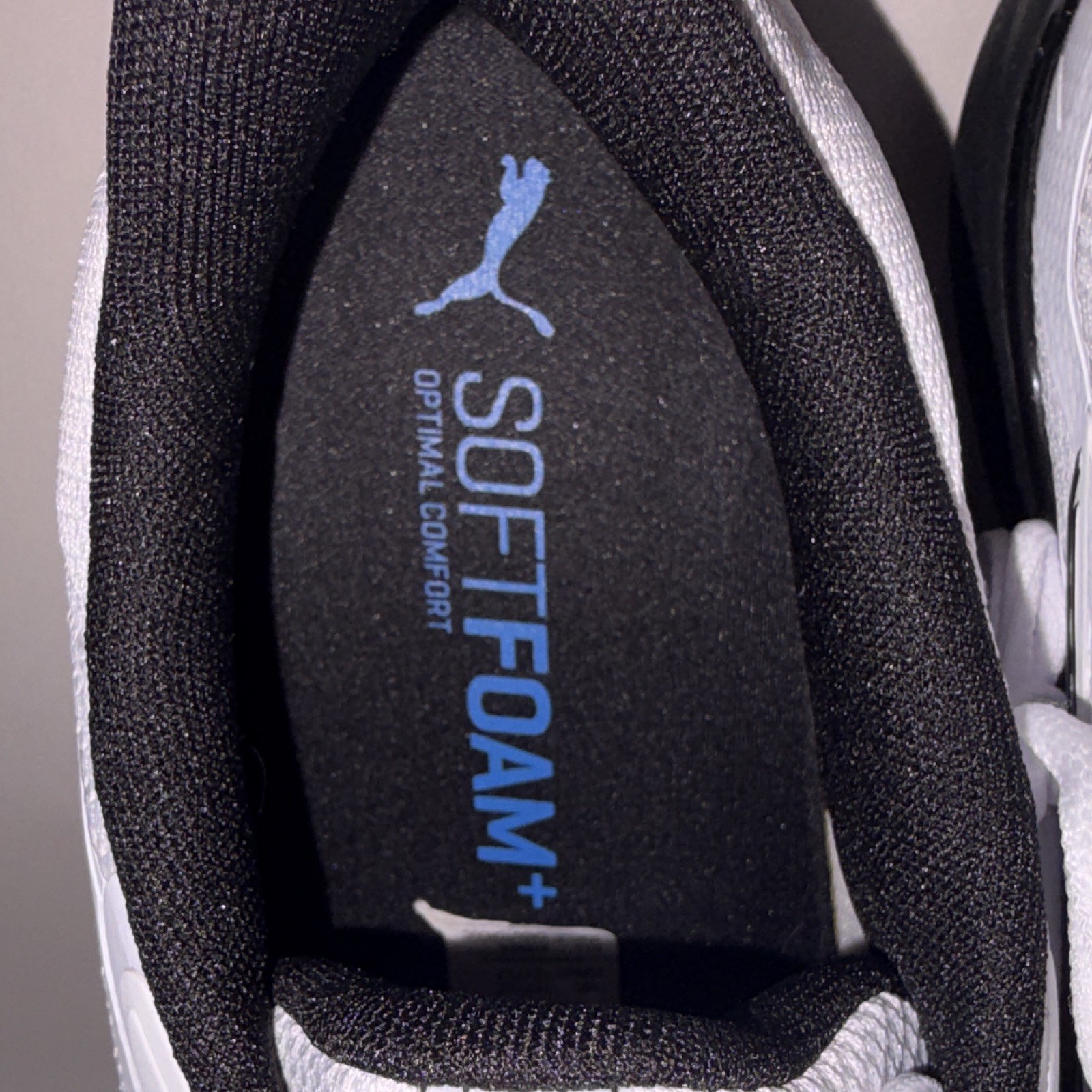 PUMA SoftFoam+ Men’s Low Top Lace-Up Sneaker White/Black/Blue Rubber