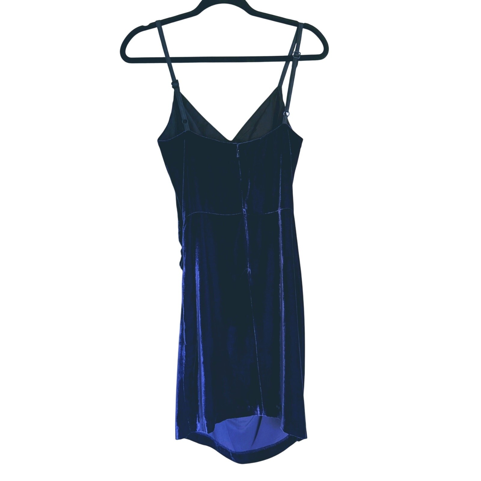 Robert Rodriguez Old Hollywood Blue Velvet Cocktail Dress Size 2 Retro Glam