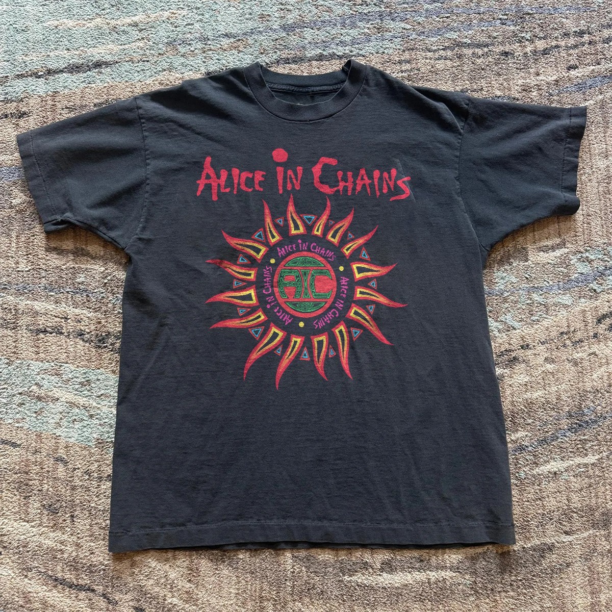 Alice In Chains Logo Unisex Black T-shirt Size S-5XL