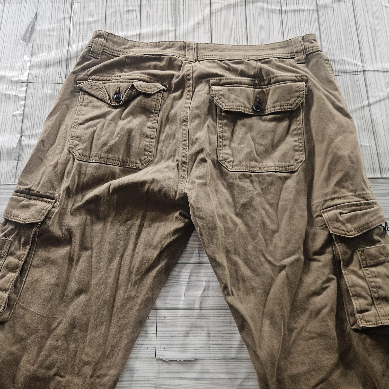 Alamo Apparels Cargo Pants Mens Khaki Brown Stretch Twill Utility Pockets
