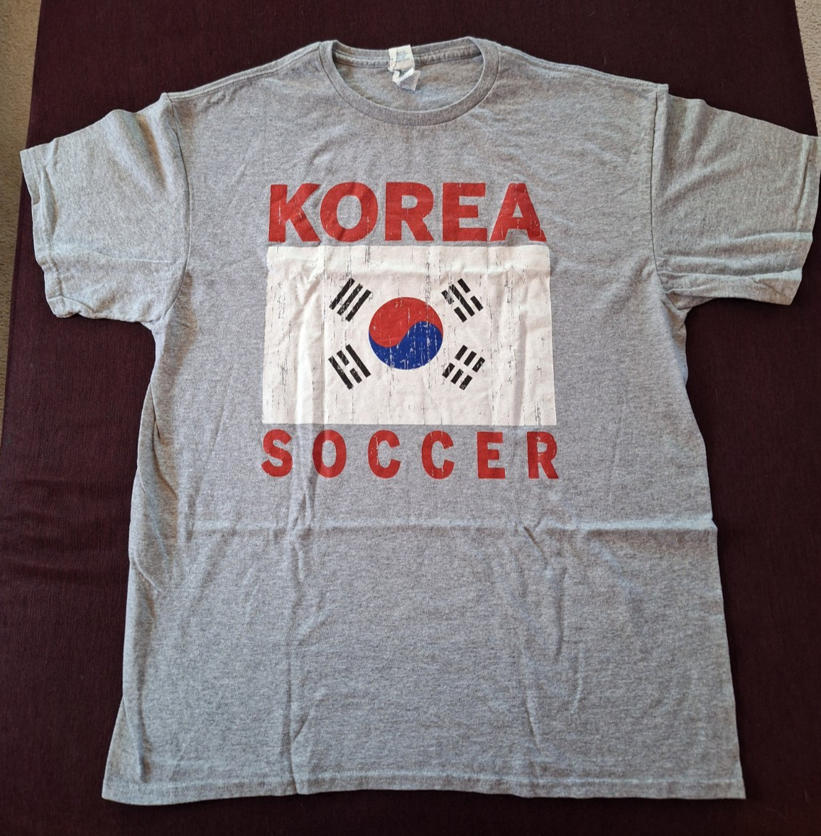 South Korea Pride Flag & Soccer Vintage Style Souvenir Gift T-Shirt