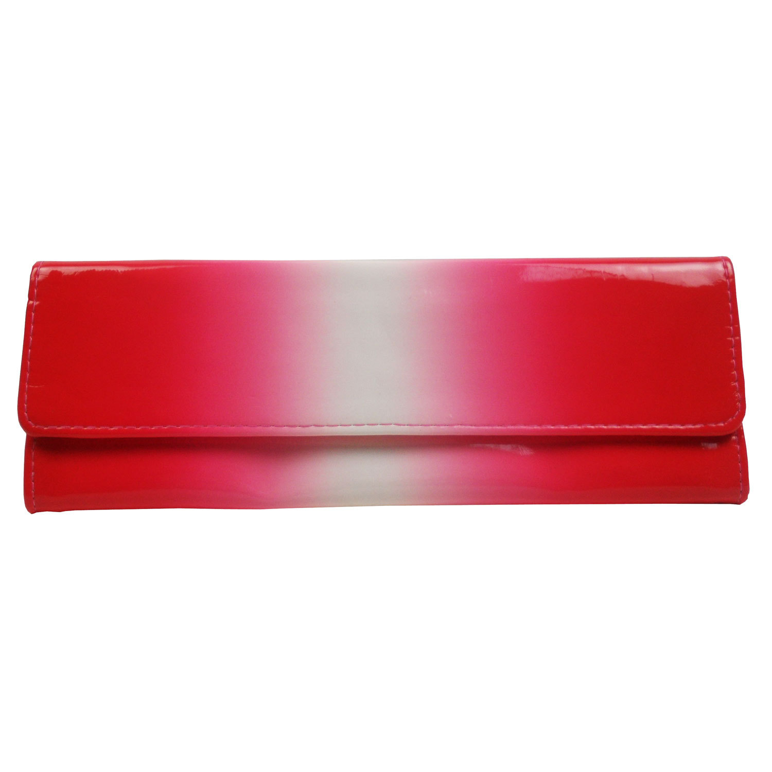Synthetic Leather PU Pouch Clutch Party Bag Purse Girl Women 2 Tone Color
