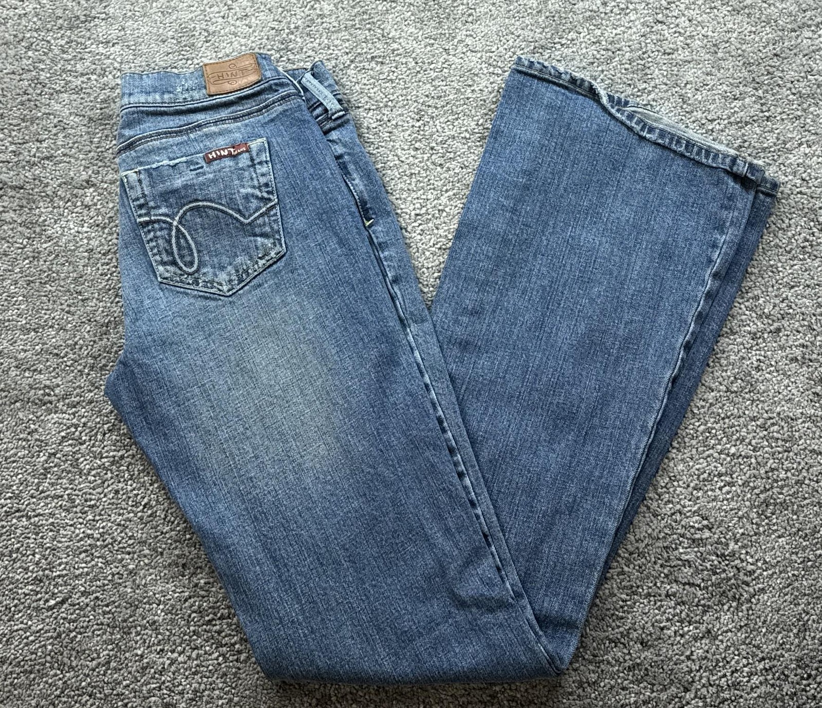 Hint Jeans Womens Jeans 3 Blue Bootcut Stretch Denim Mid Rise Casual Pants