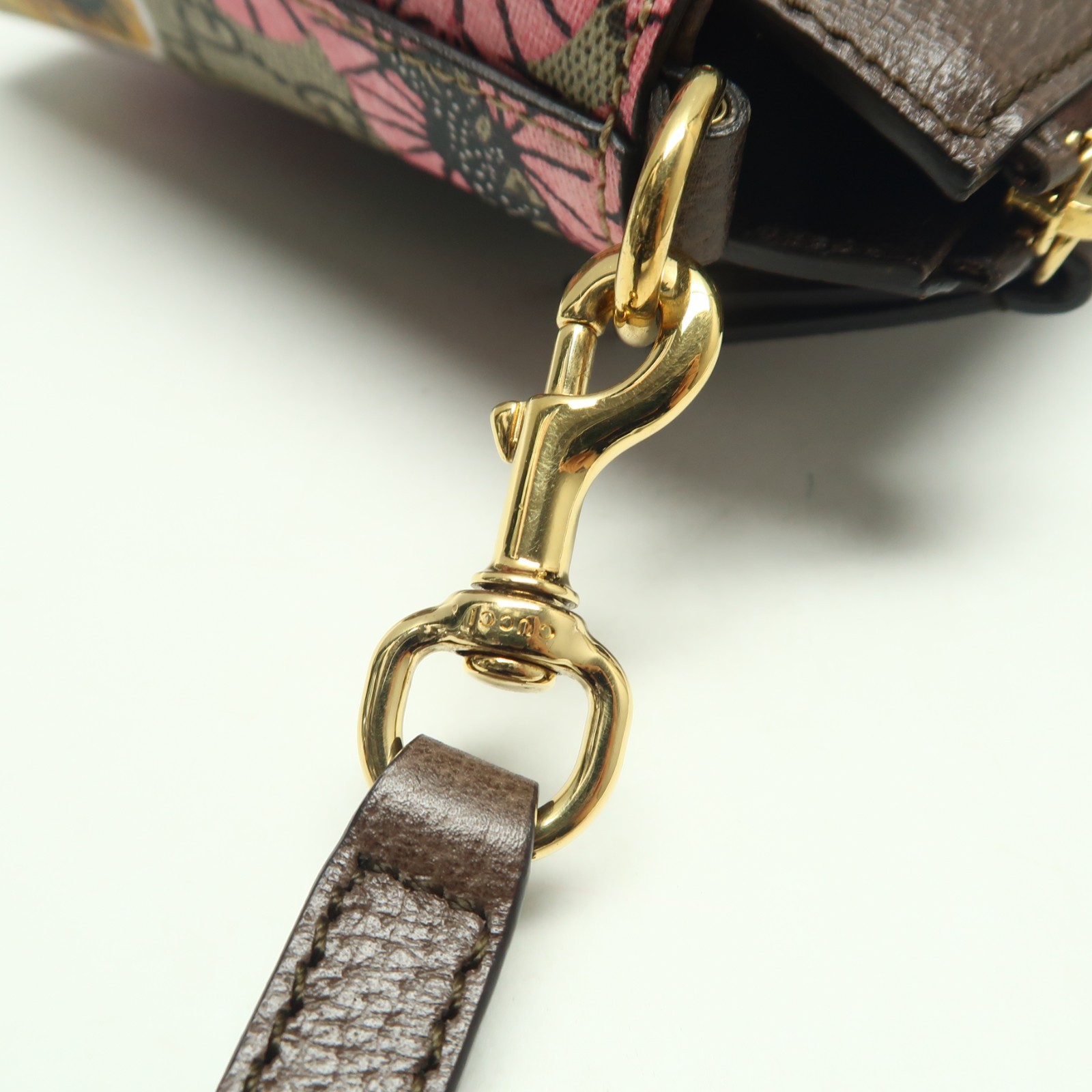 Gucci Blooms Brown GG Bengal Tiger Canvas Satchel T10400162
