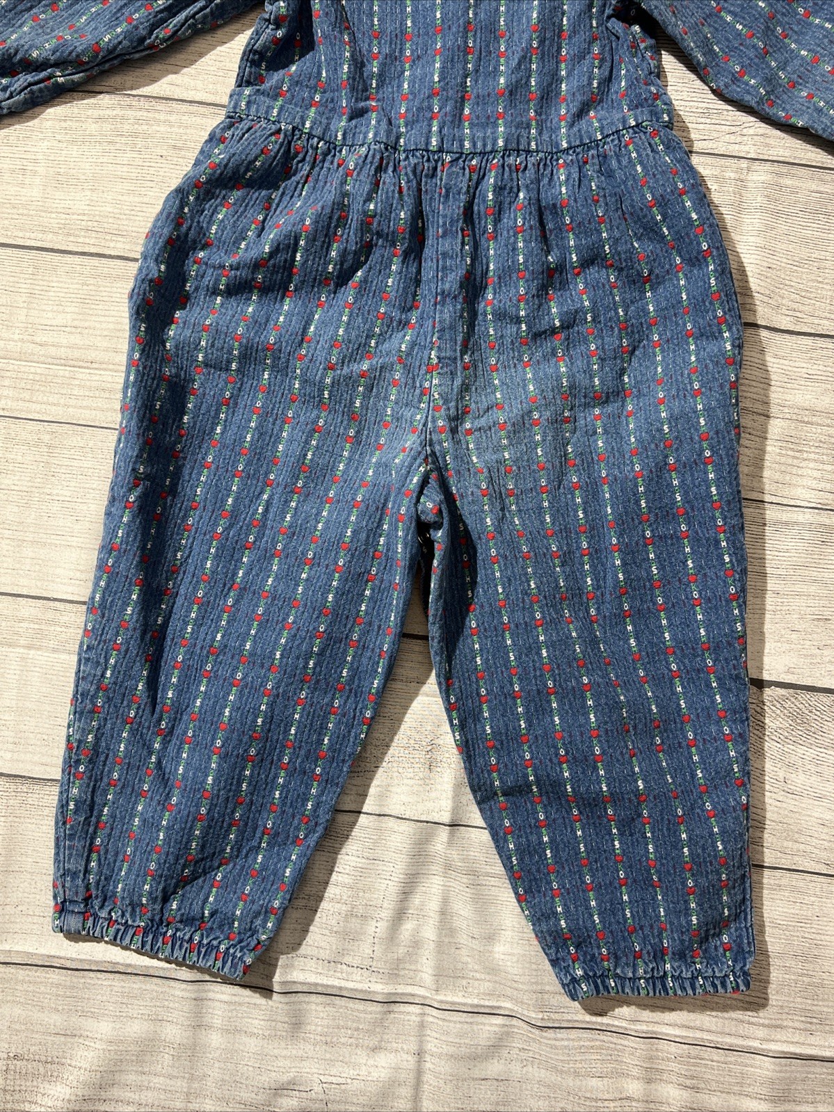 RARE OshKosh B’Gosh Vintage 90s Denim Jumper Romper Size 4T Girl’s Jumpsuit