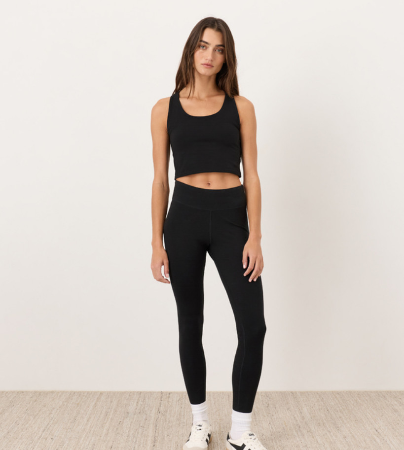 PACT Women’s Organic On the Go-To Crop Tank, Black, All Size, Free Shipping