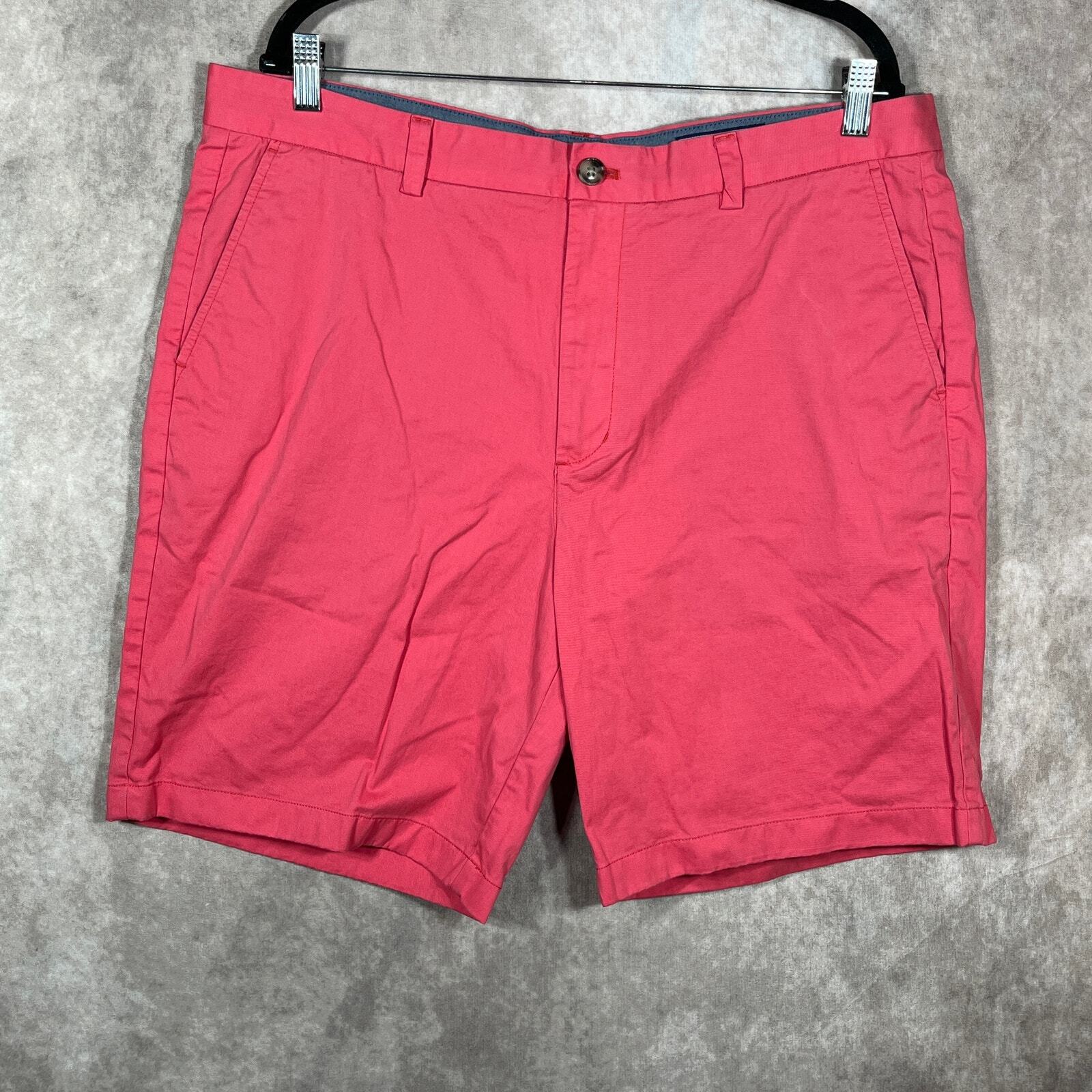 Vineyard Vines Beaker Shorts Mens Size 38 Pink Chino Khaki Pockets Preppy Beach