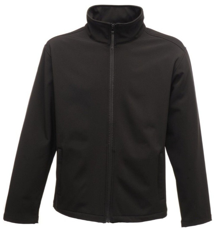 Men’s Softshell Jacket Regatta Classic Black Fleece Lined Water Resistant New