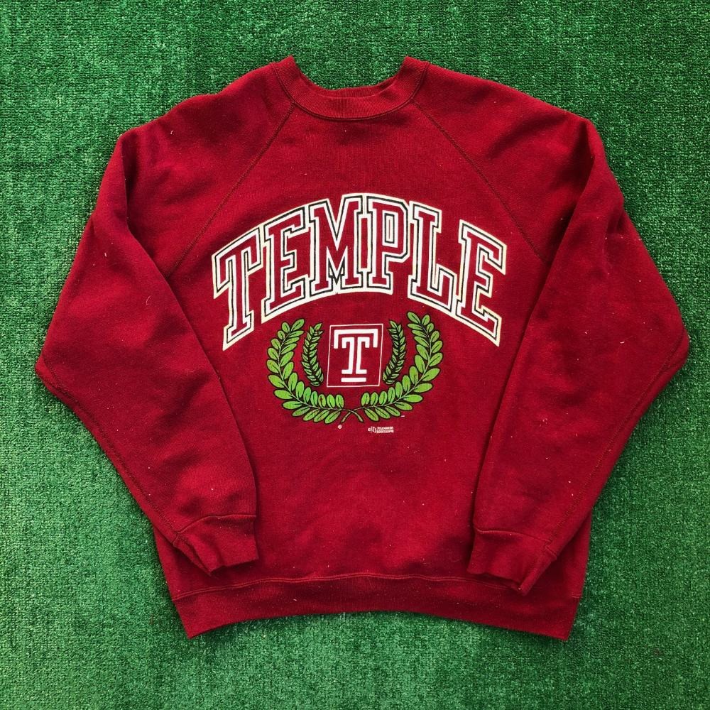 90’s Temple Owls Discus NCAA Crewneck – Hoodie or T-shirt CARDINAL RED