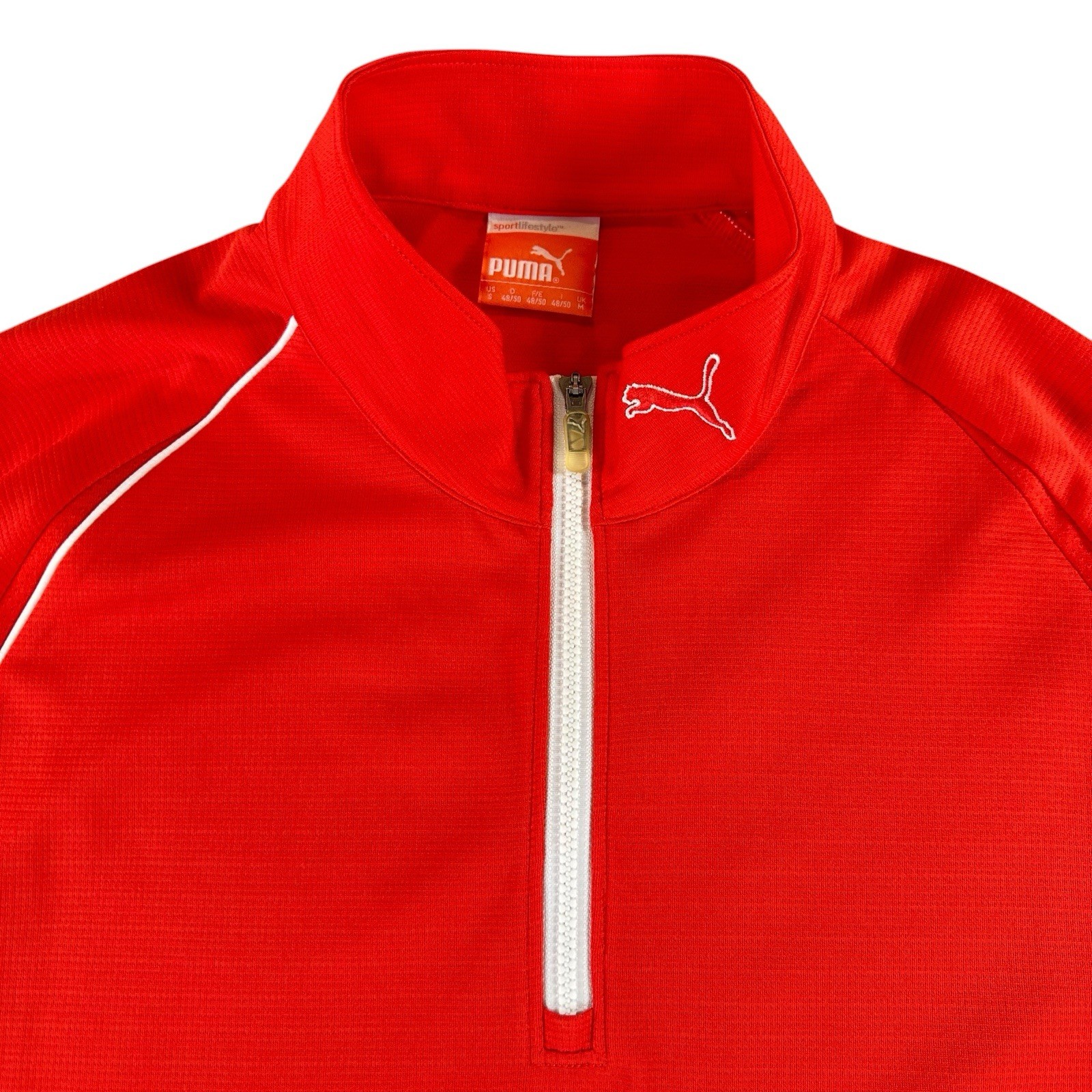 Men’s Small – Puma Cobra Golf Quarter Zip 1/4 Long Sleeve Pullover Punch Red