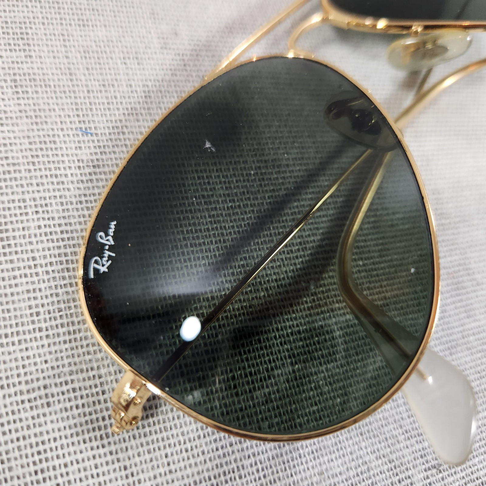 Ray Ban RB3025 001/58 Gold Full Rim Aviator Sunglasses 58-14-135mm Made in Italy
