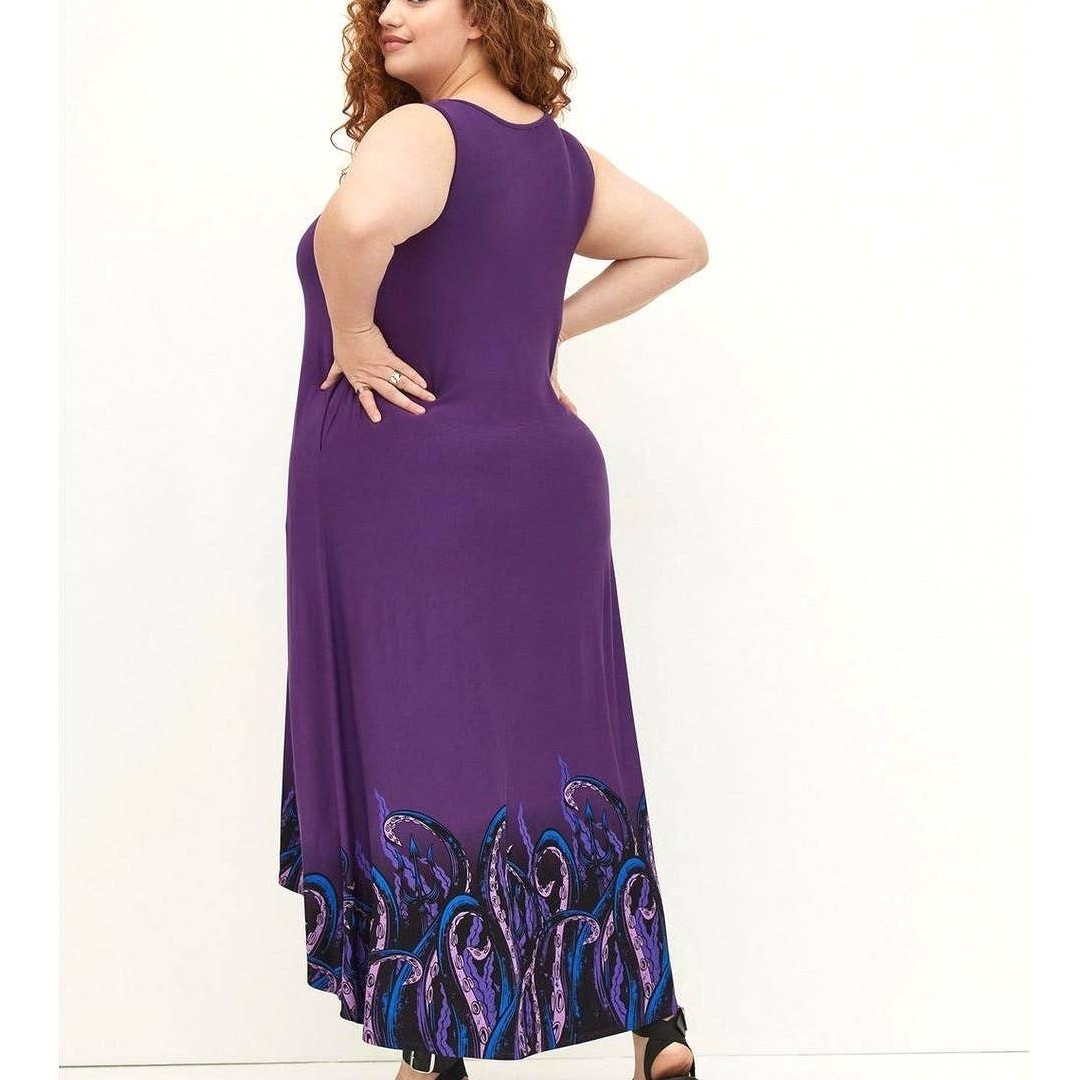 Torrid 1 (1X) Disney Villains Ursula Costume Cosplay Maxi Dress Little Mermaid