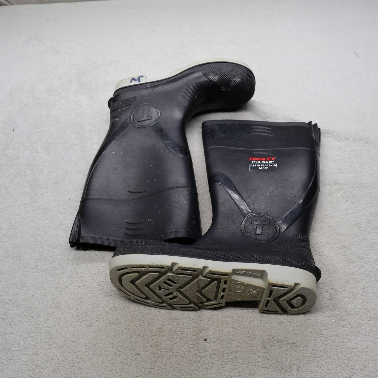 Tingley Pulsar Unisex M4 W6 Rain Boots Black Waterproof Slip Resistant Utility