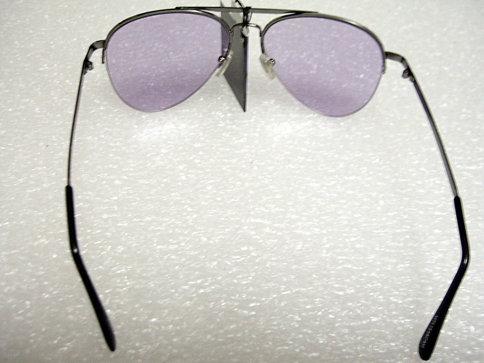 CLASSIC AVIATOR SUNGLASSES PURPLE COLOR TINTED LENS METAL FRAME W/SPRING HINGES