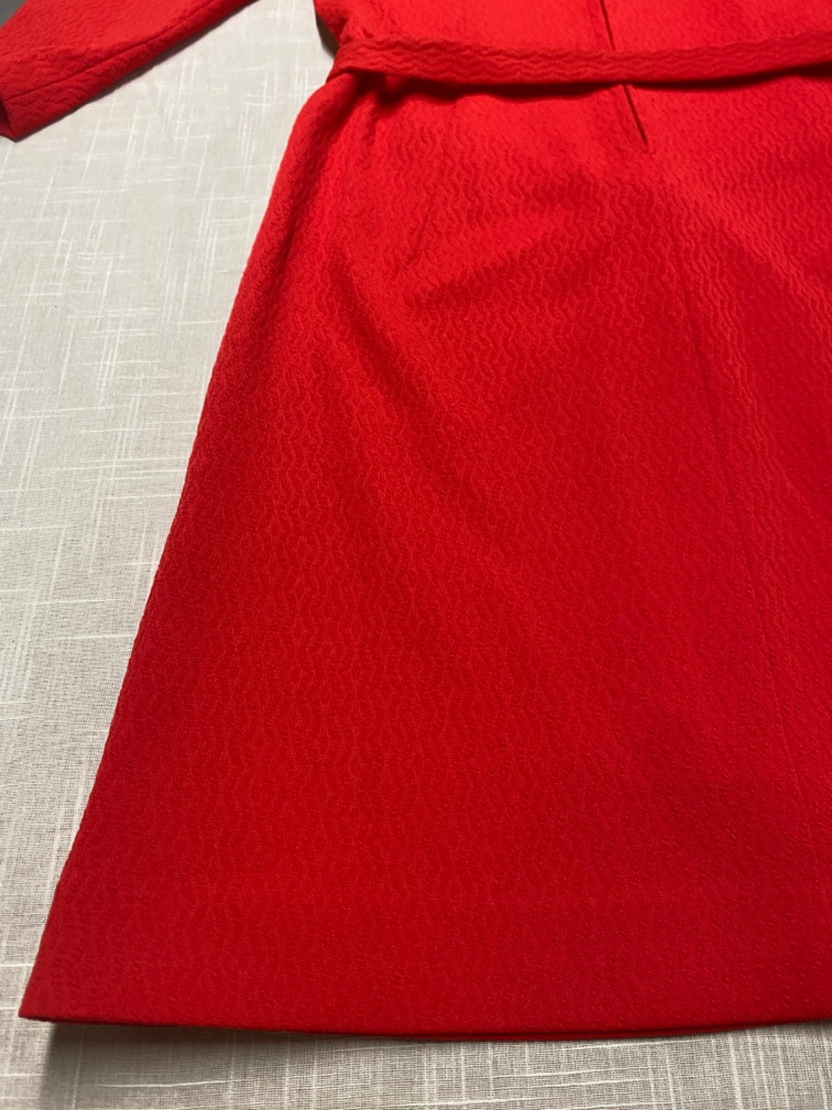 Vintage Dress 1960 Mod Go Go Burnt Orange Red Belted Retro Shift Dress