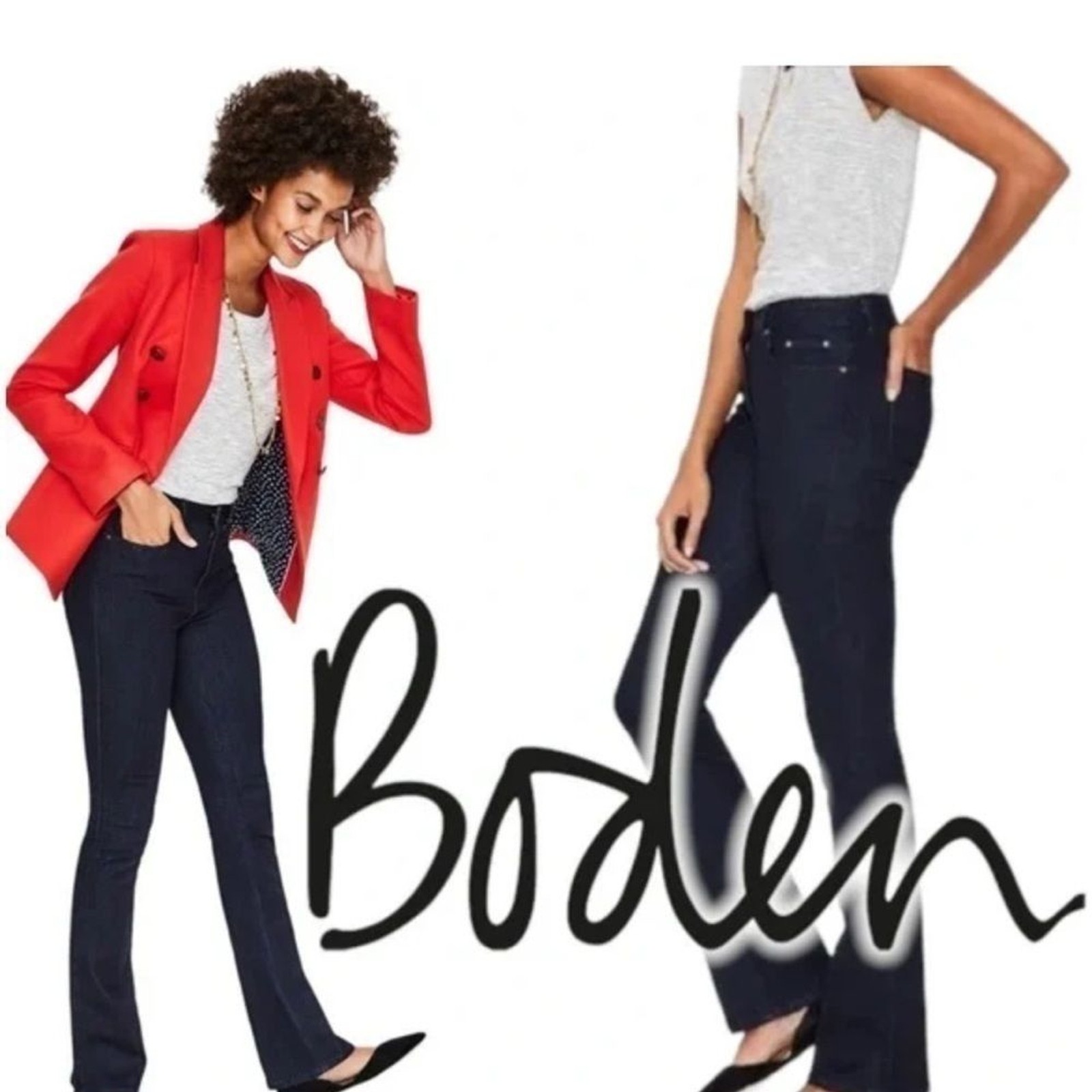 NWOT Boden The Marylebone Slim Bootcut Flare Leg Jeans size 10R.