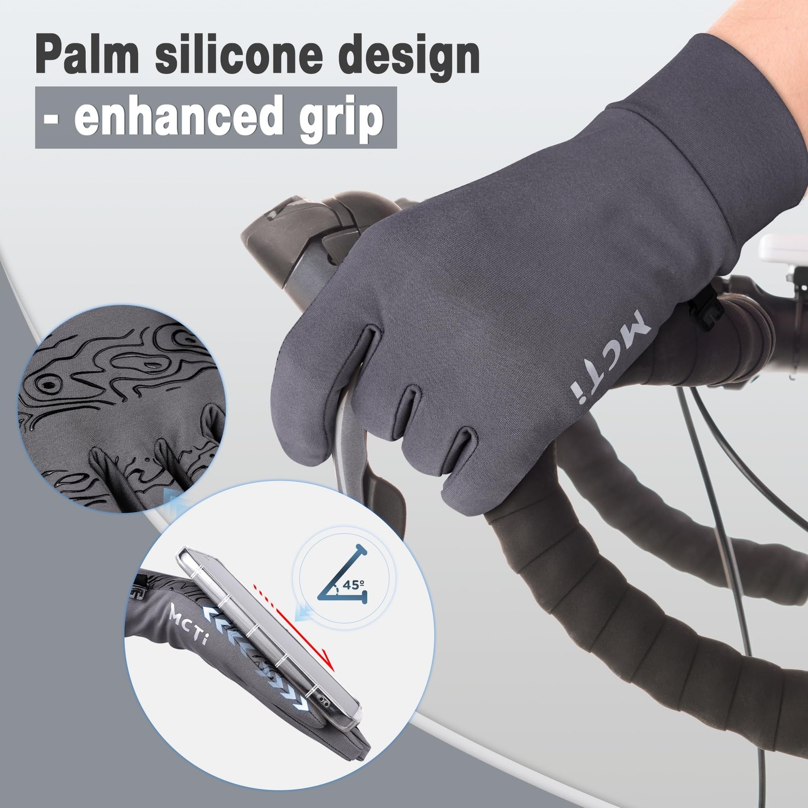 MCTi Lightweight Glove Liners for Men Women, Touch Screen Gloves with Conduct…