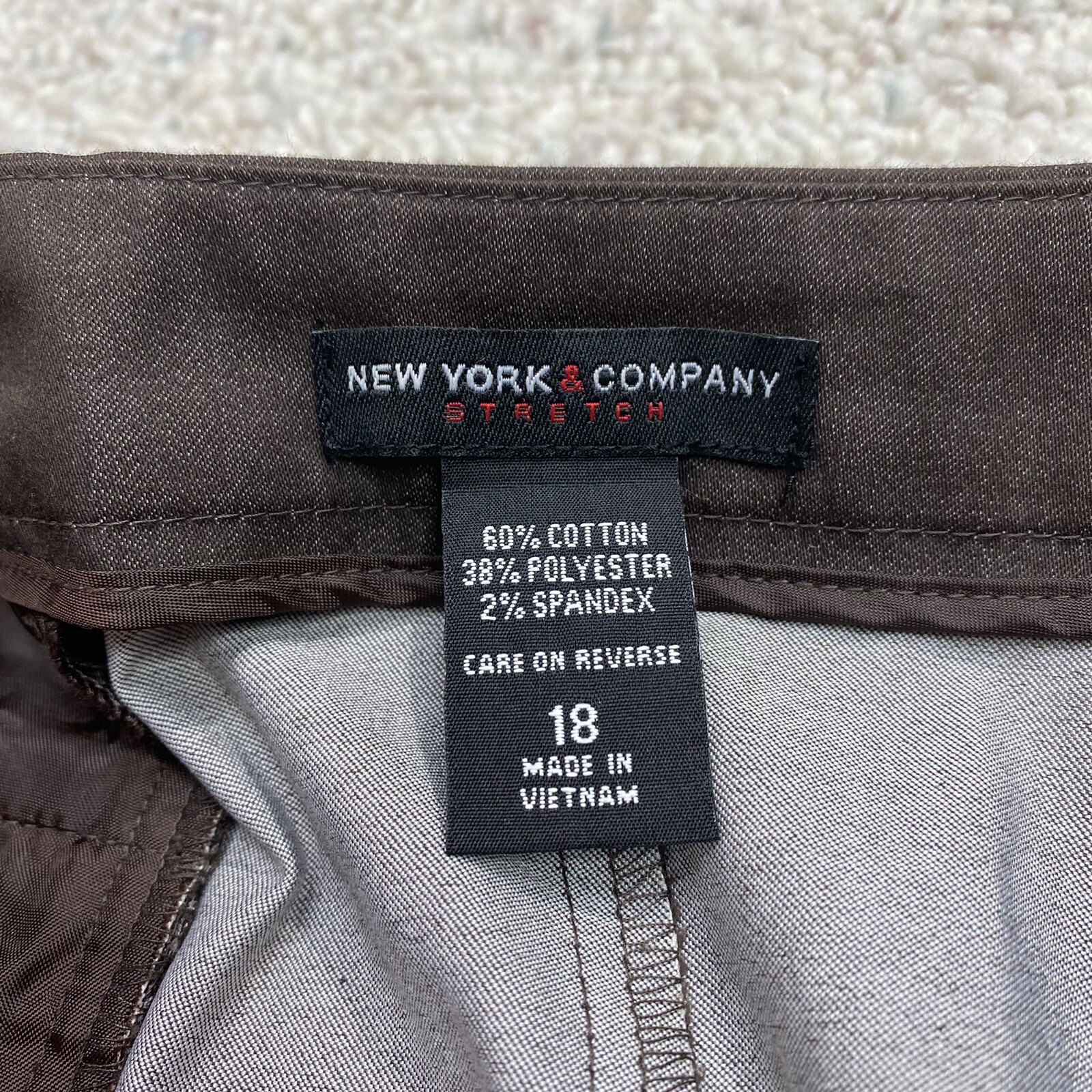 New York & Co Skirt sz 18 Brown Pencil Dark Academia Corporate Office Workwear