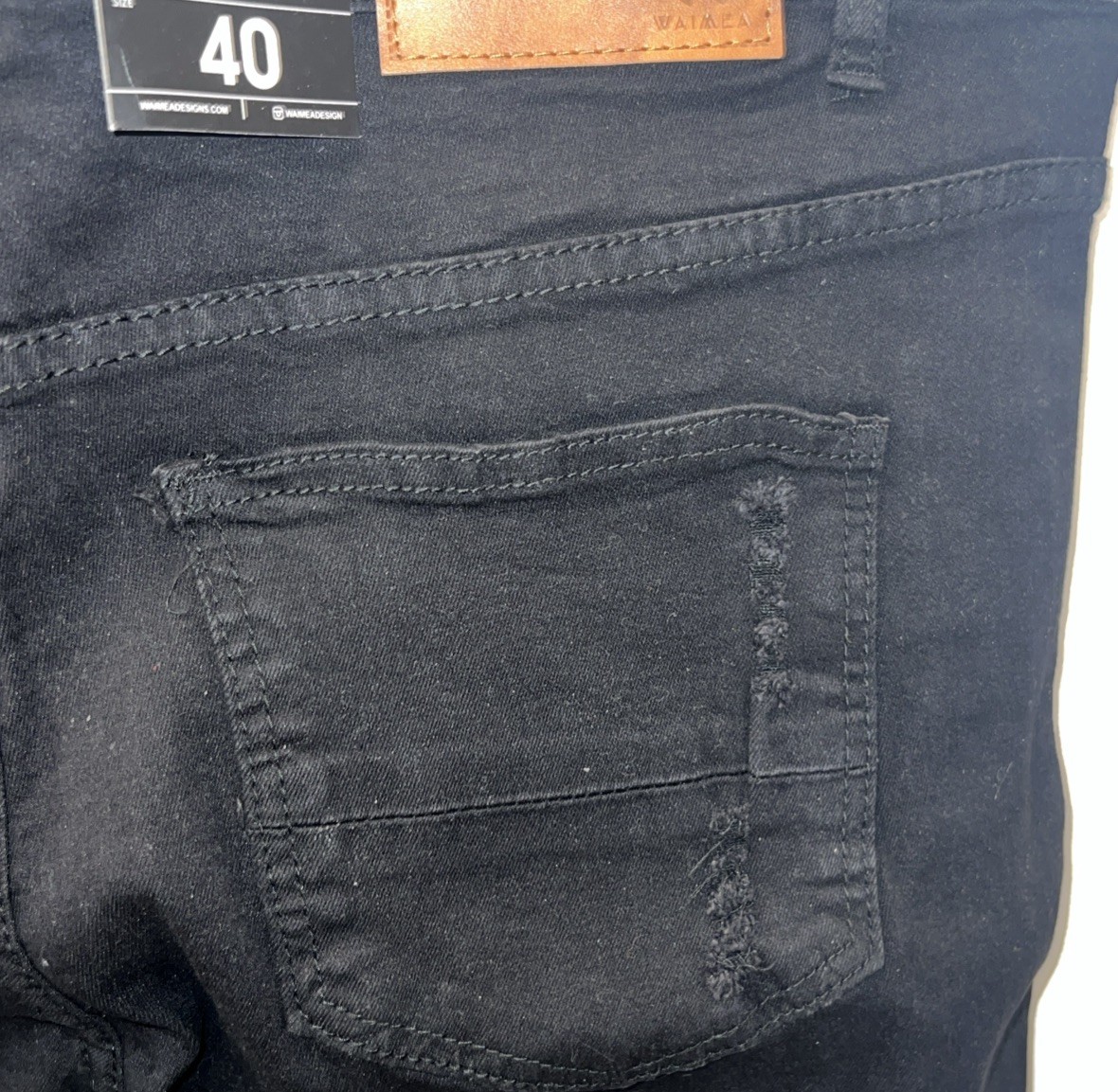 Waimea Mens Black Distressed Stretch Skinny Fit Jeans NWT MSRP $65 S/M4765D